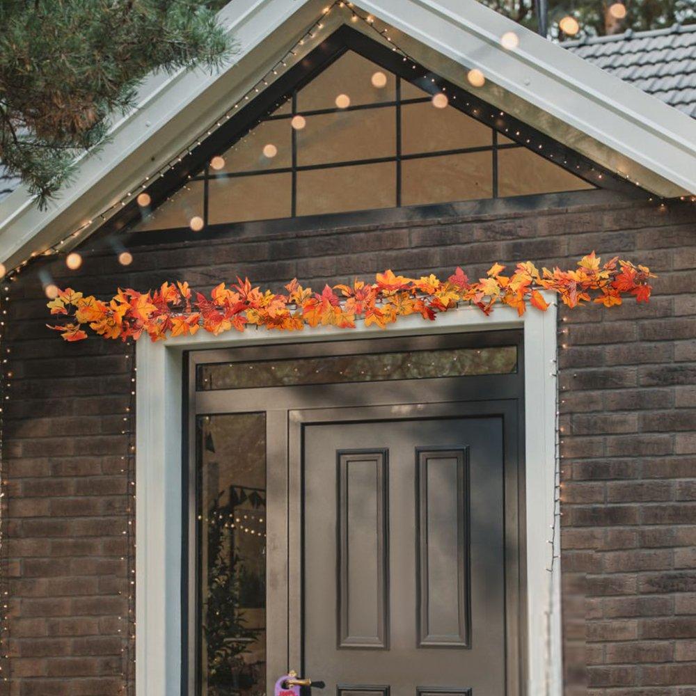 Orange - LIFE IDEAS - Artificial Maple Leaf Fall Garland - 5