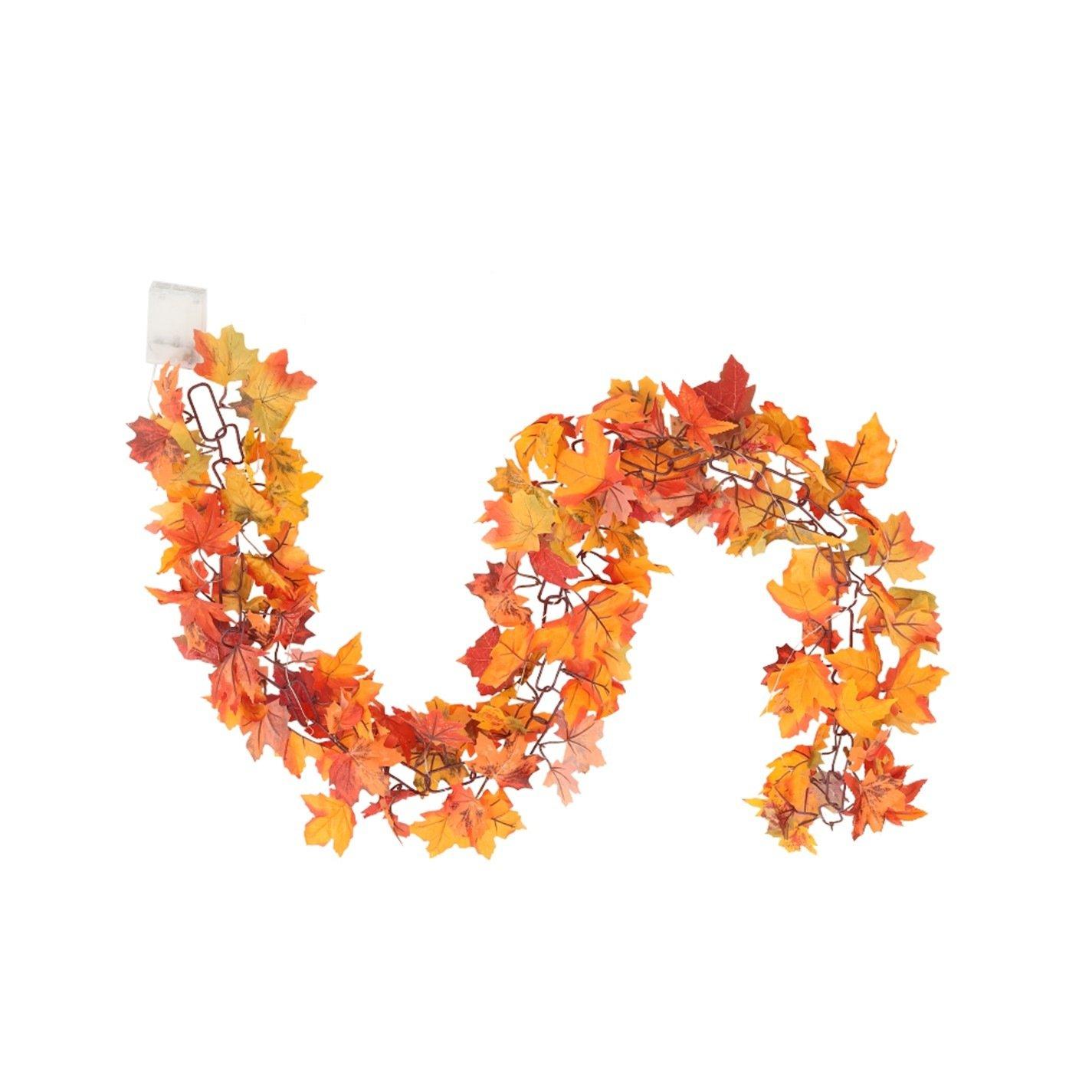 Orange - LIFE IDEAS - Artificial Maple Leaf Fall Garland - 7