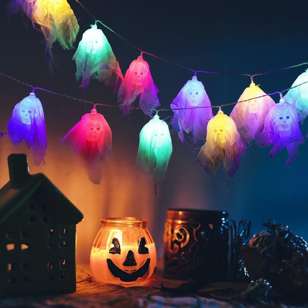 Colourful - LIFE IDEAS - Halloween LED String Lights 20 Skull Lights - 2