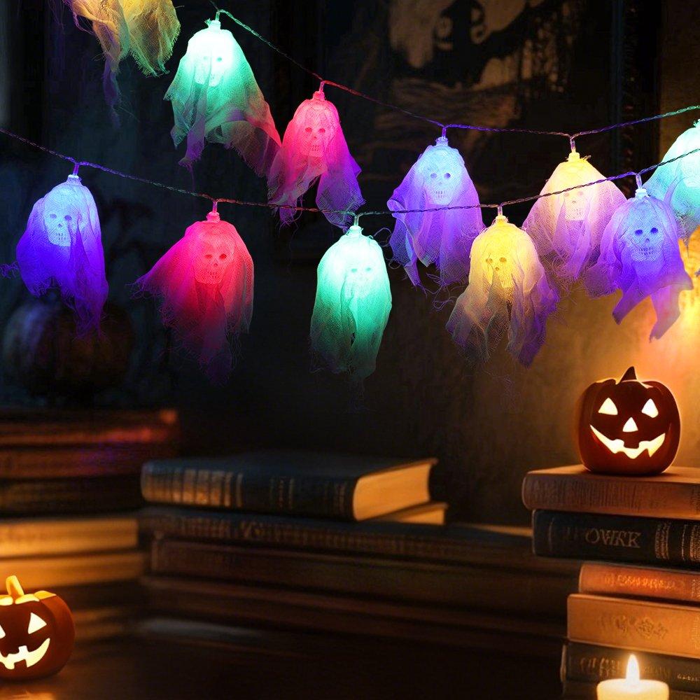 Colourful - LIFE IDEAS - Halloween LED String Lights 20 Skull Lights - 5