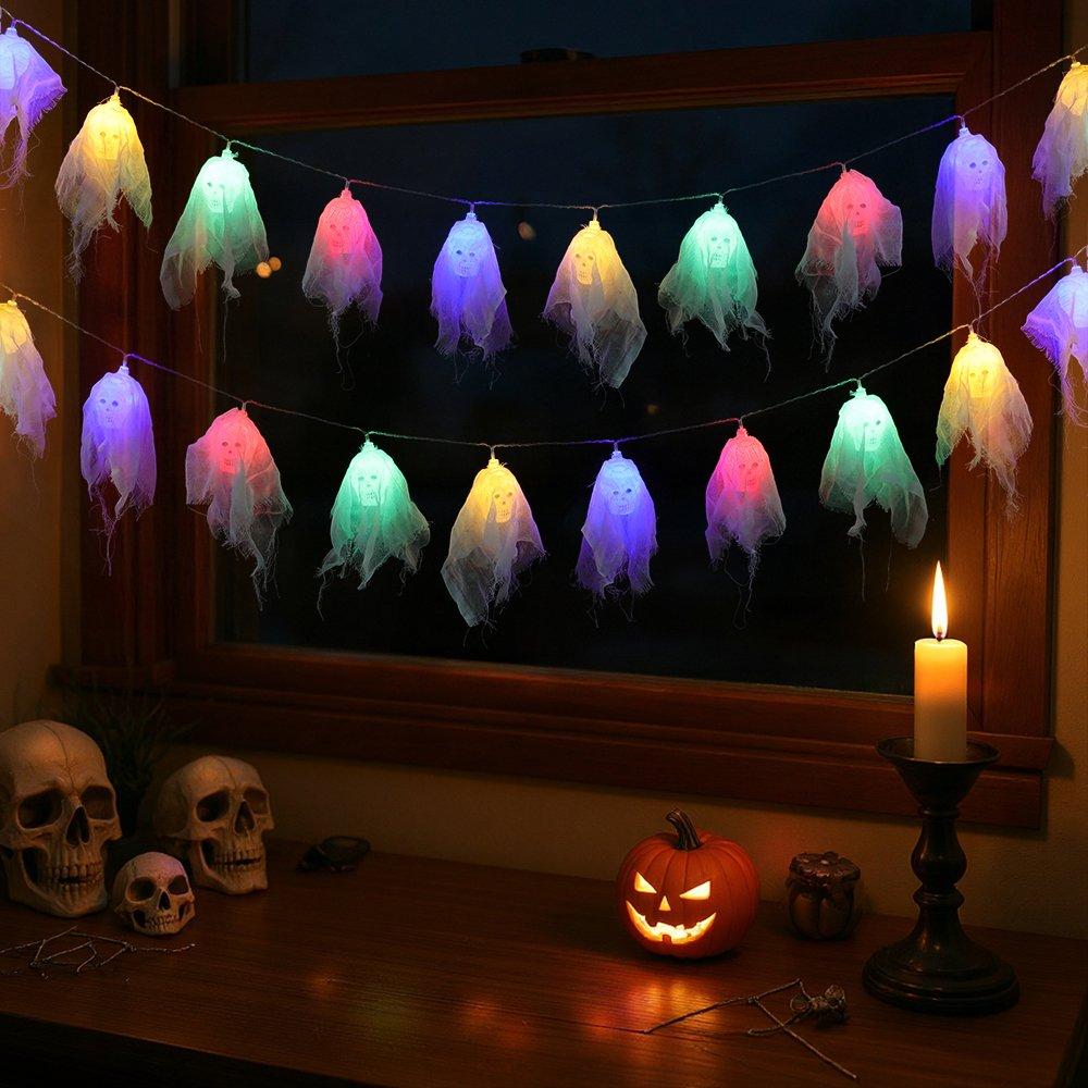 Colourful - LIFE IDEAS - Halloween LED String Lights 20 Skull Lights - 6