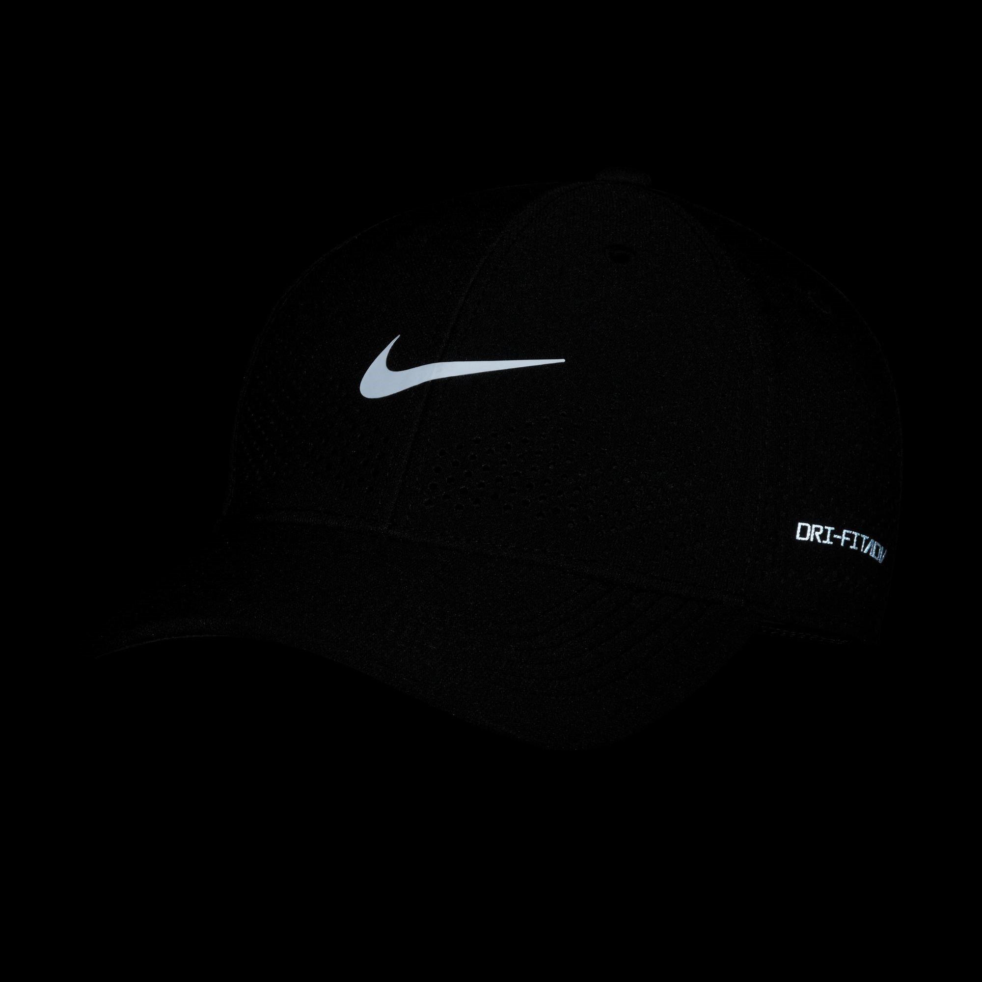 Black/White - Nike - Dri-FIT ADV Club Adults Structured Swoosh Cap - 4