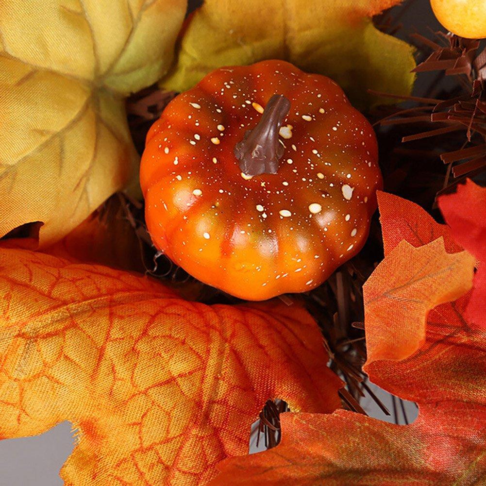 Orangeyellow - LIFE IDEAS - Artificial Maple Leaf Wreath for Halloween - 11