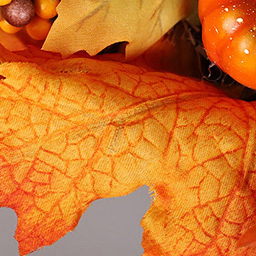 Orangeyellow - LIFE IDEAS - Artificial Maple Leaf Wreath for Halloween - 7