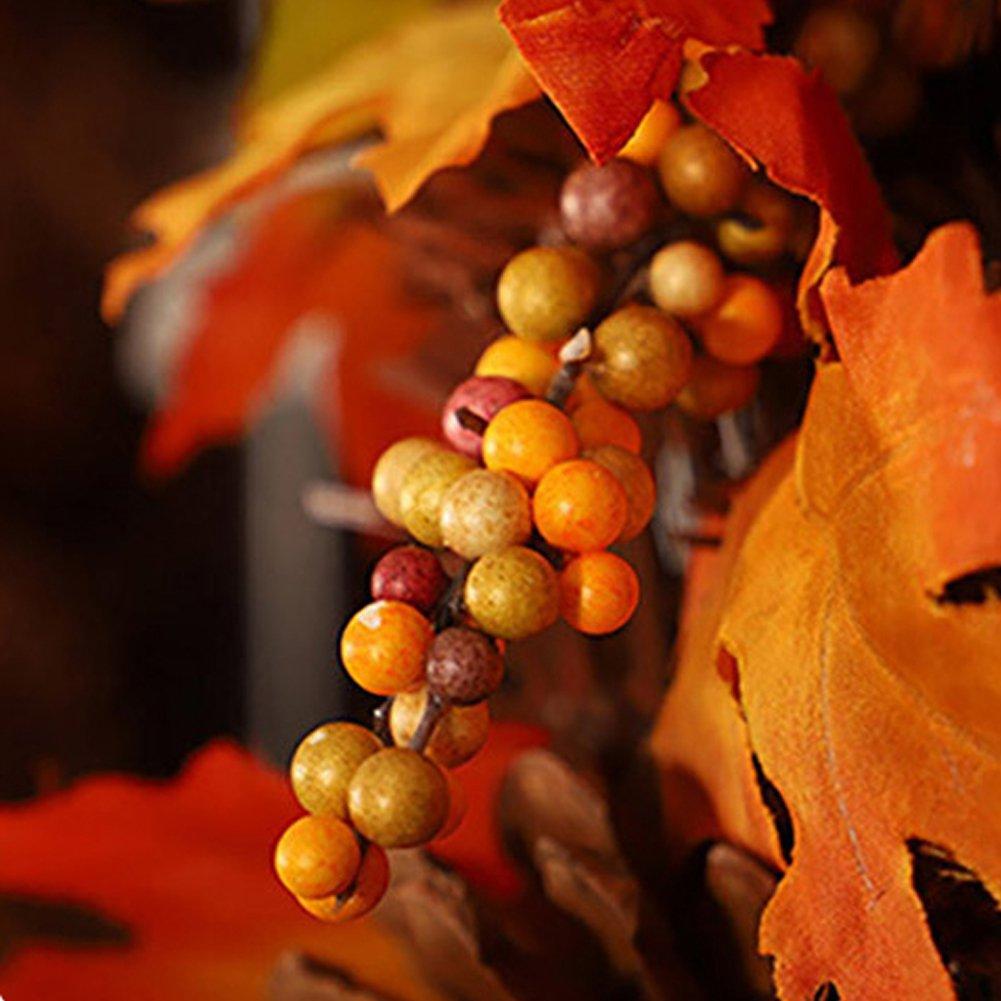 Orangeyellow - LIFE IDEAS - Artificial Maple Leaf Wreath for Halloween - 9