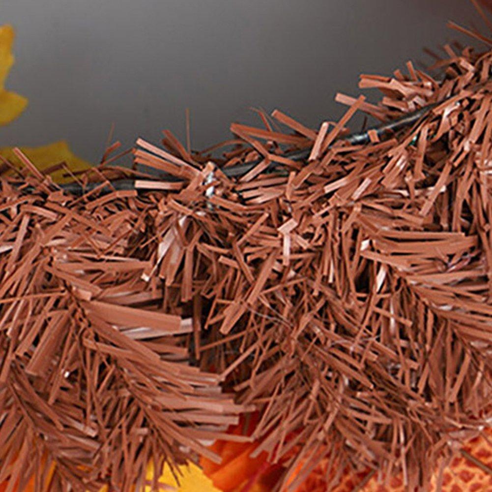 Orangeyellow - LIFE IDEAS - Artificial Maple Leaf Wreath for Halloween - 10