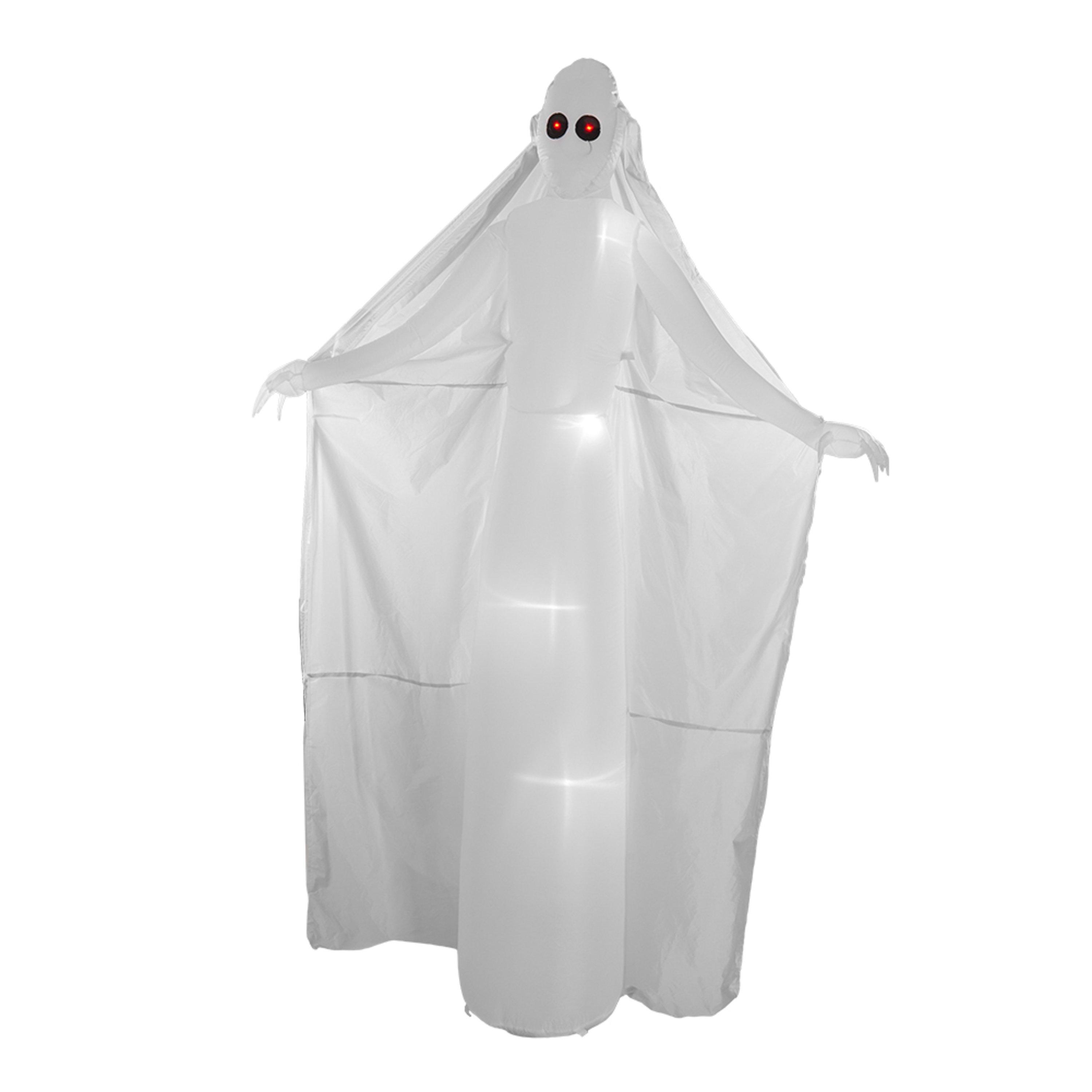 White - LIFE IDEAS - Tall Ghost Bribe with Red Eyes Inflatable - 3