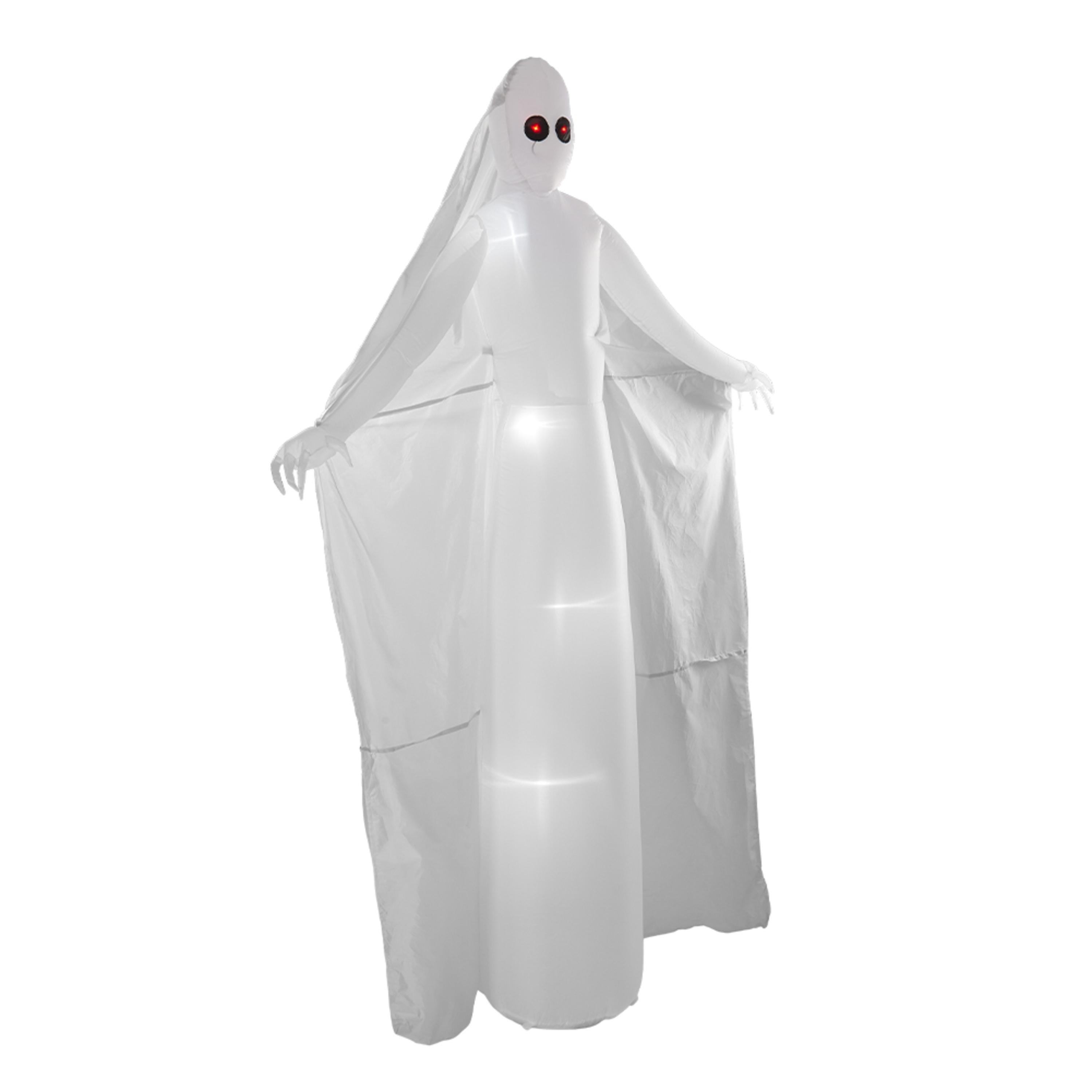 White - LIFE IDEAS - Tall Ghost Bribe with Red Eyes Inflatable - 4