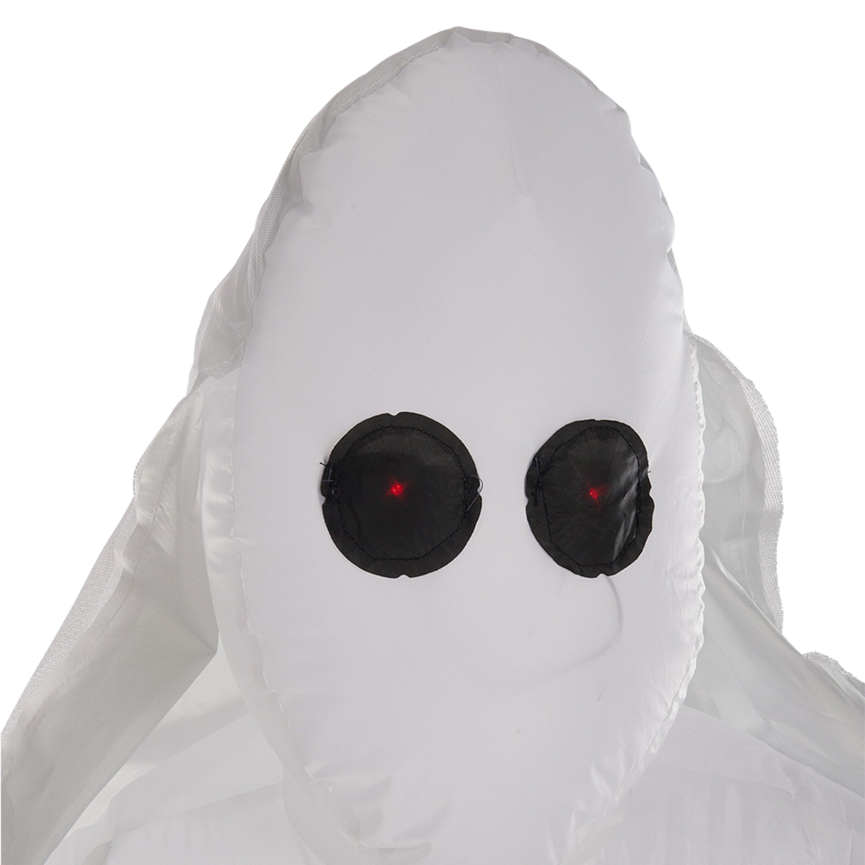 White - LIFE IDEAS - Tall Ghost Bribe with Red Eyes Inflatable - 7