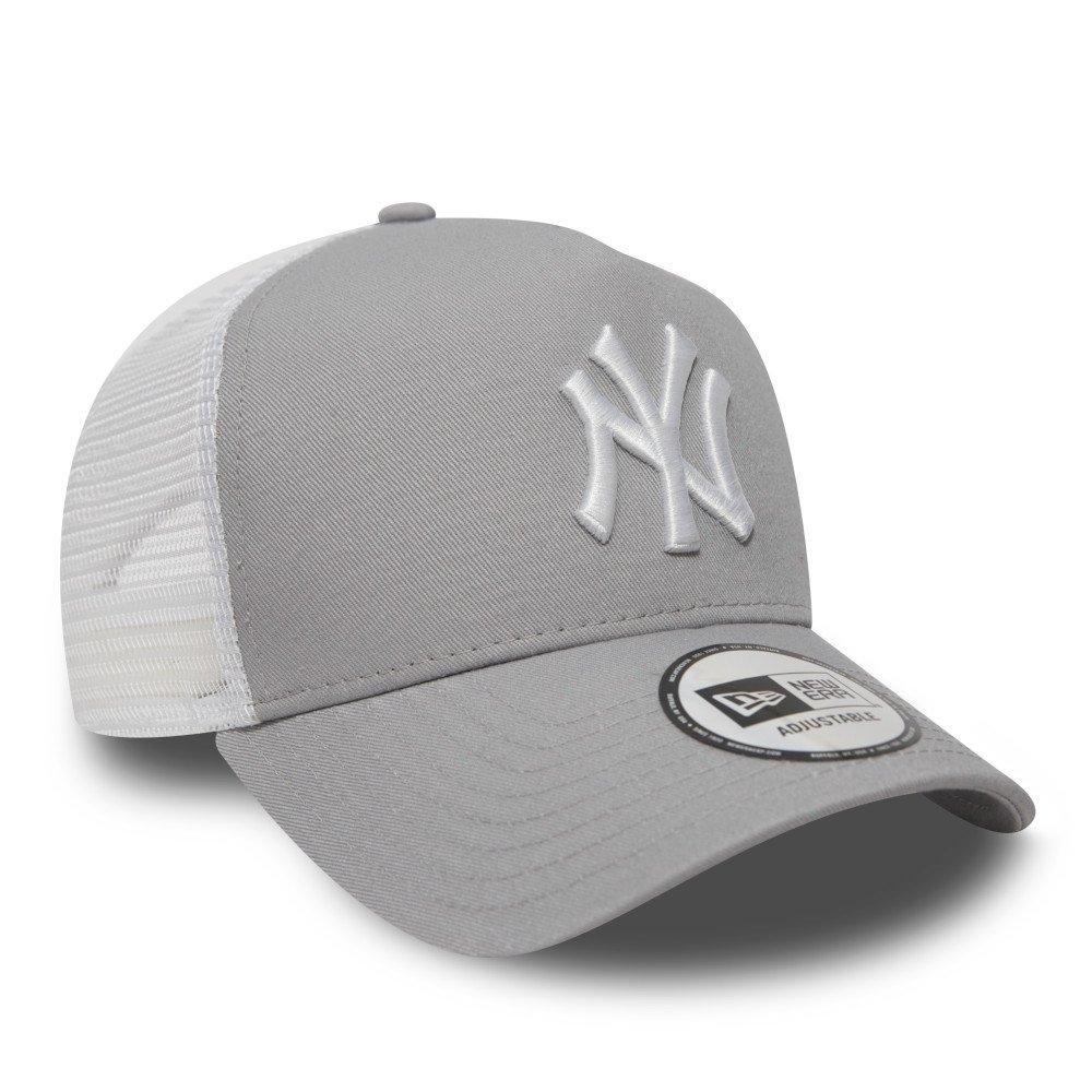 NY Grey/White - New Era - A-Frame Adjustable Trucker Cap - 2