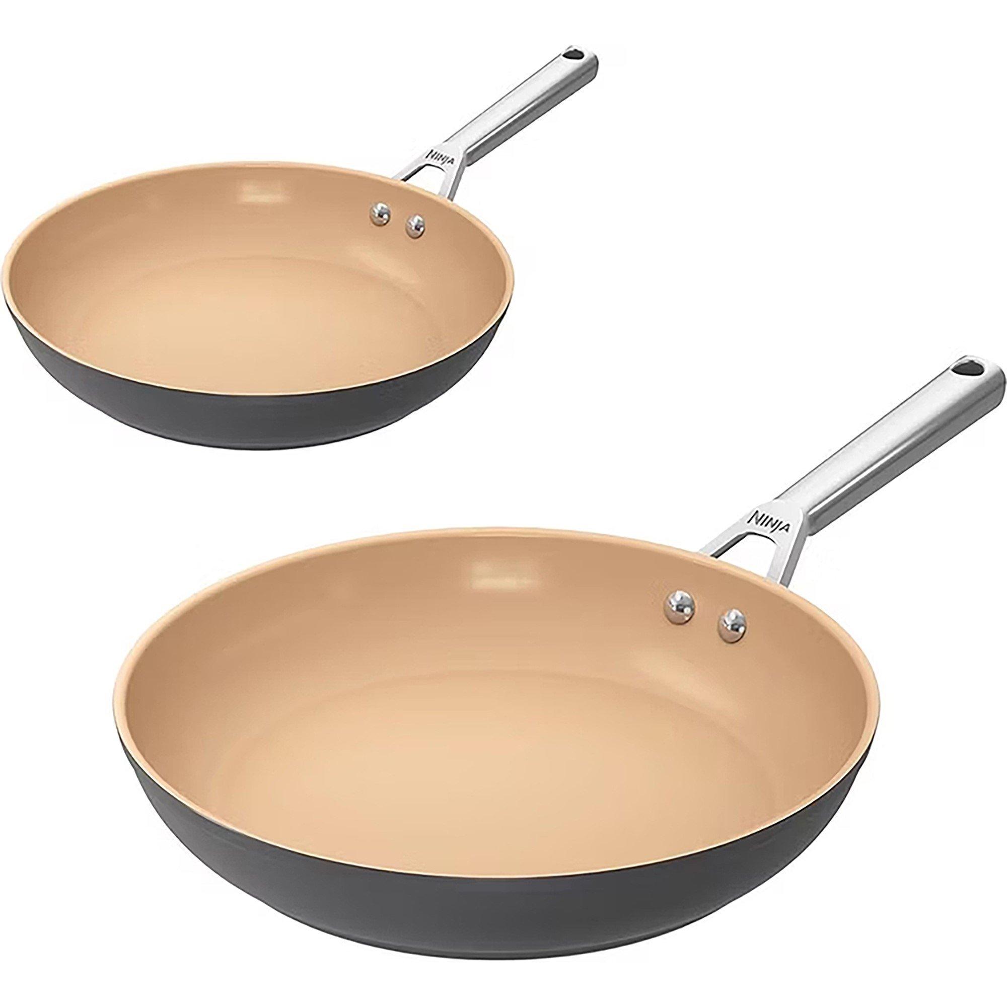 Grey - Ninja - Extended Life Ceramic 2-Piece Frying Pan Set - 1