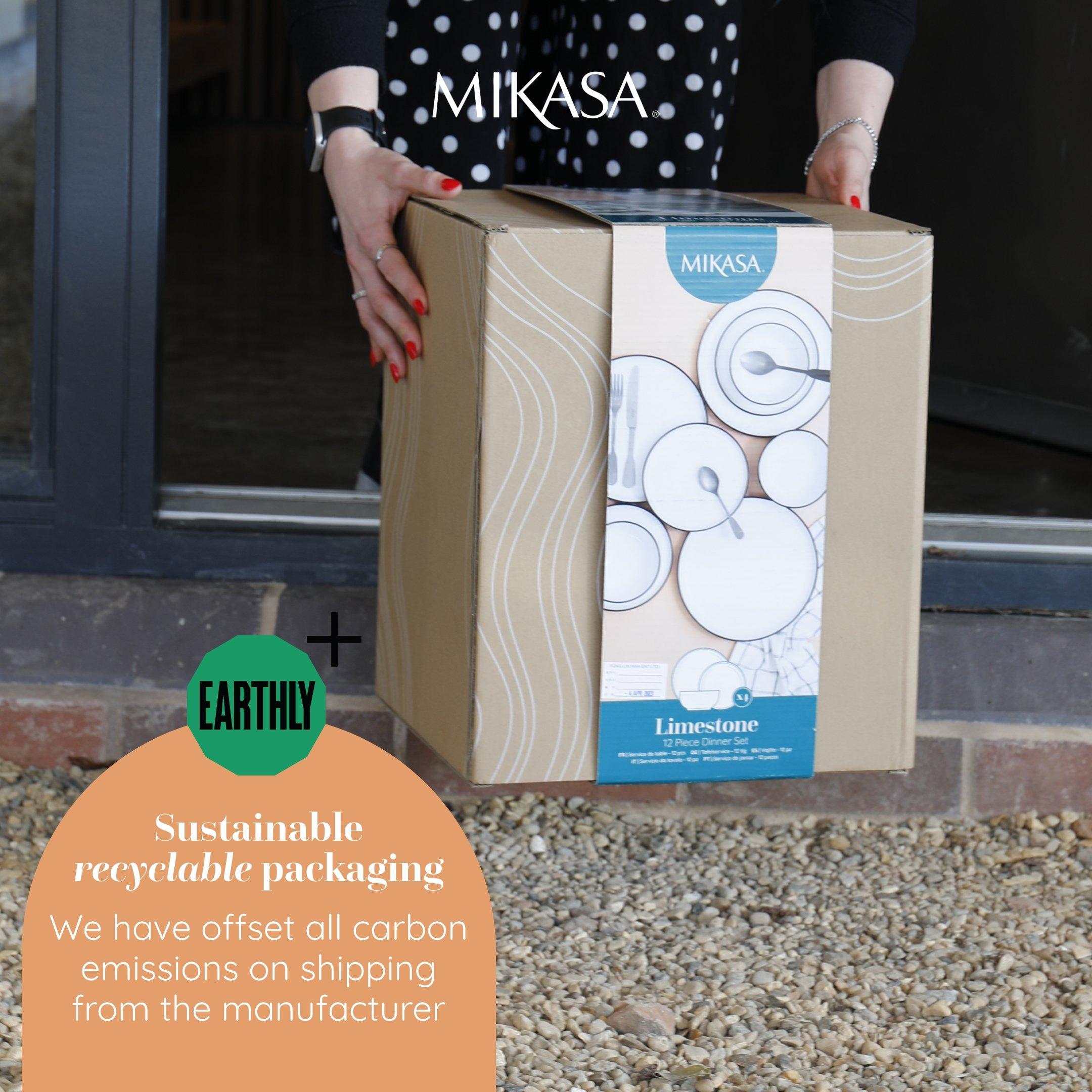 White - Mikasa - Mikasa Cranborne Stoneware Oval Serving Platter - 7