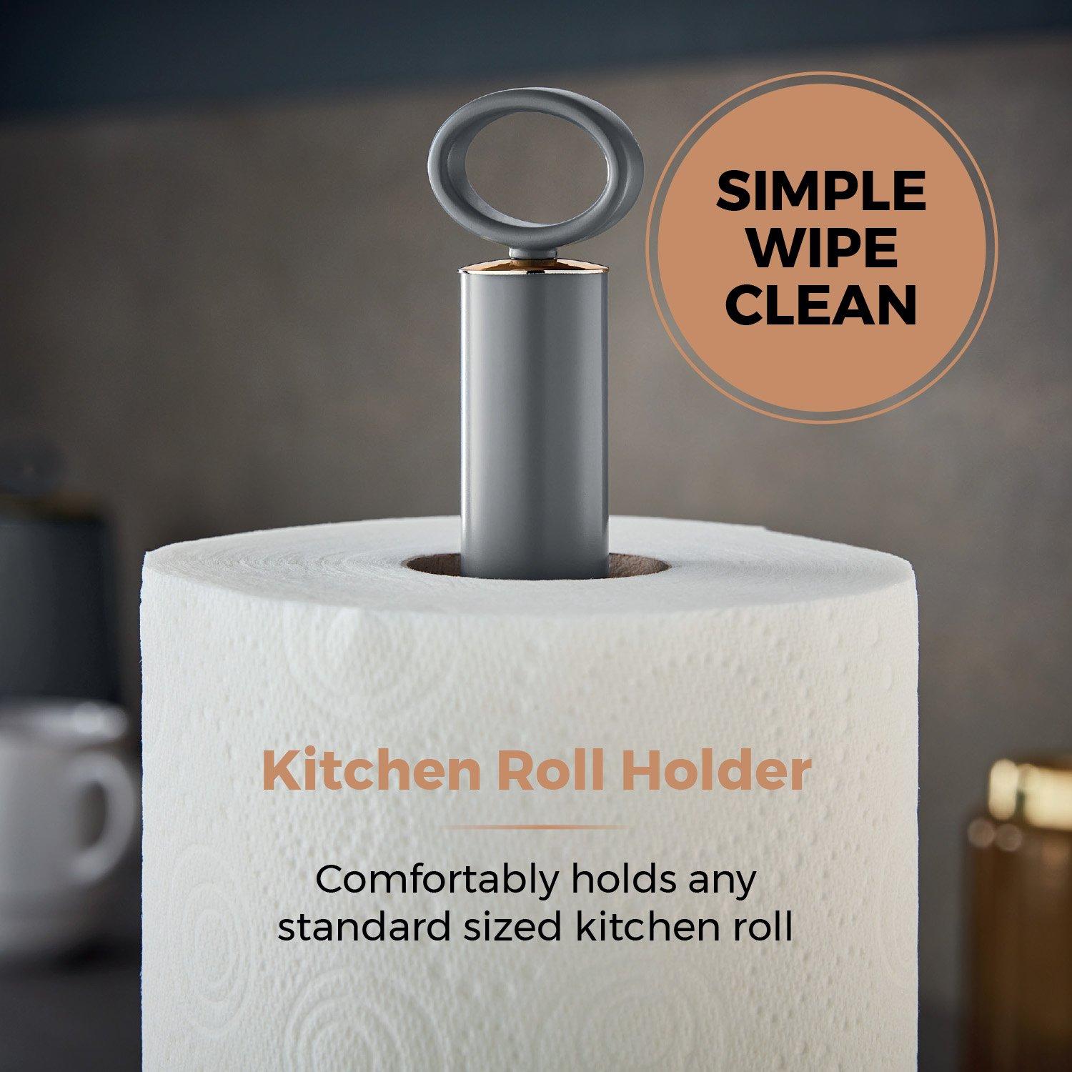 Grey - Tower - Empire 6 Cup Mug Tree And Towel Pole Set - 4