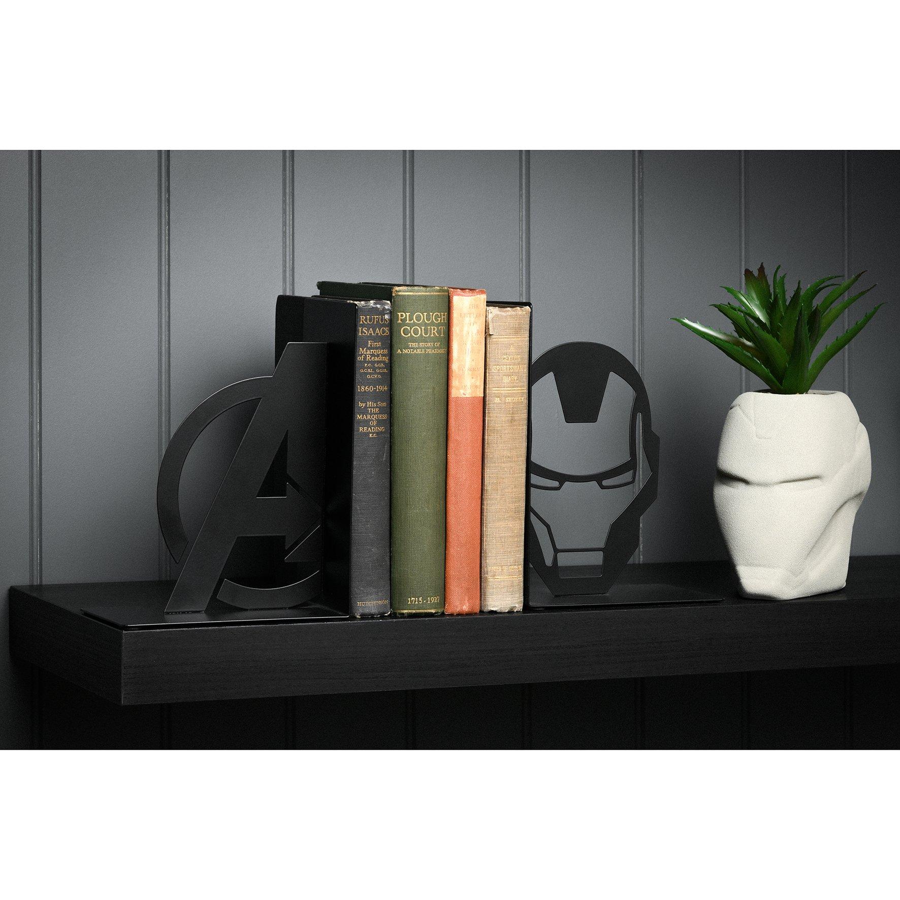 Black - Marvel - Marvel The Avengers Iron Man Metal Bookends - 4