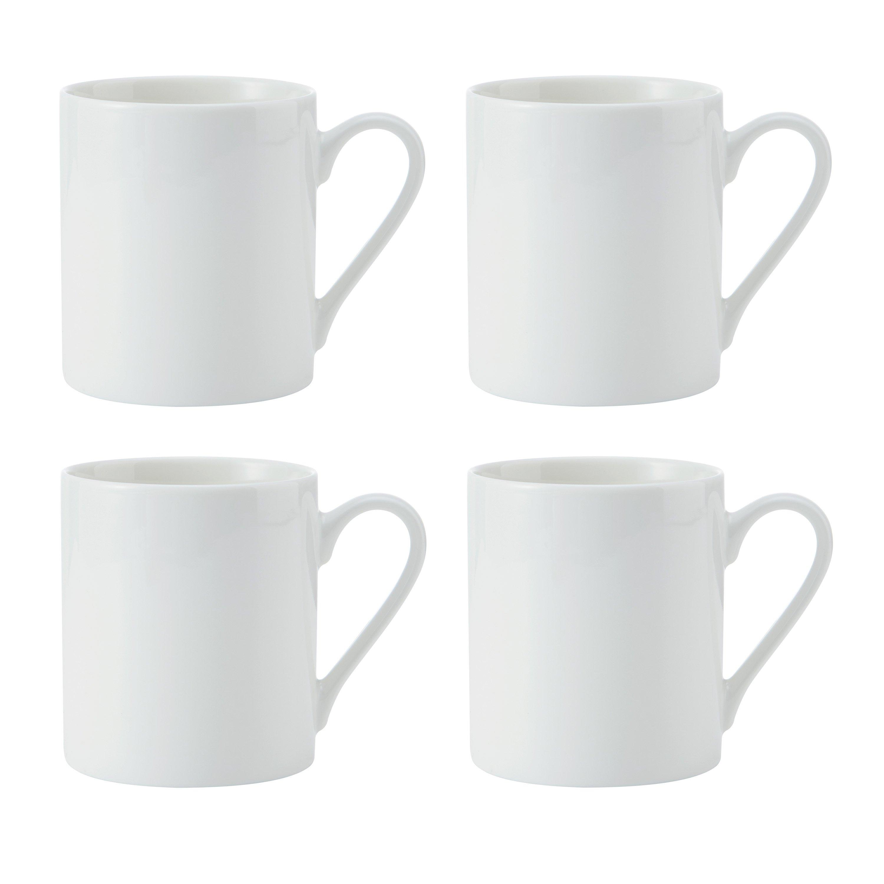 White - Mikasa - Mikasa Egret China Mugs, Set of 4, 380ml, White - 1