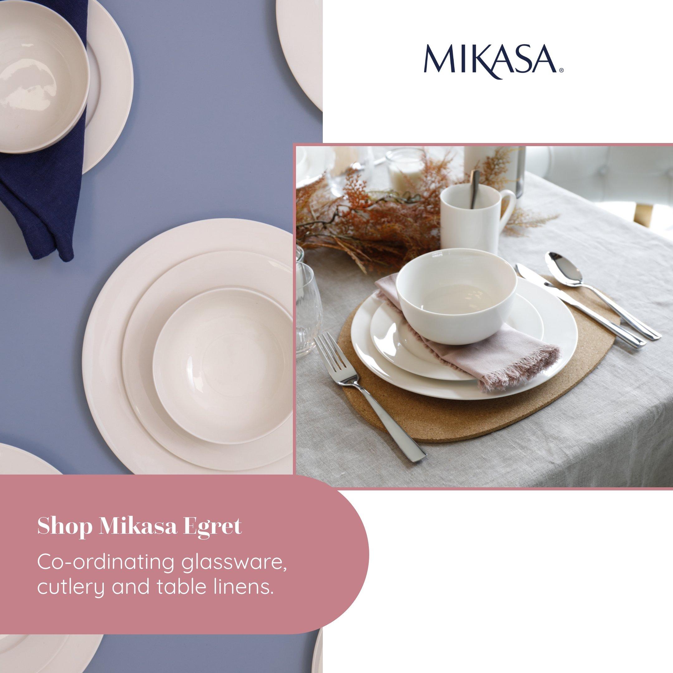 White - Mikasa - Mikasa Egret China Mugs, Set of 4, 380ml, White - 5