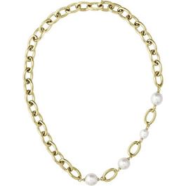 Boss Ladies BOSS Leah Light Yellow Gold pearl necklace