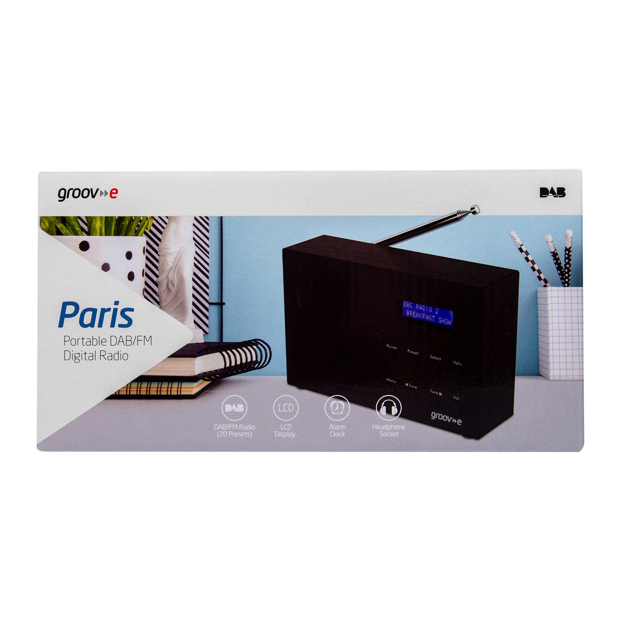 Black - Groov-e - Paris Portable DAB/FM Digital Radio with Bluetooth - 3