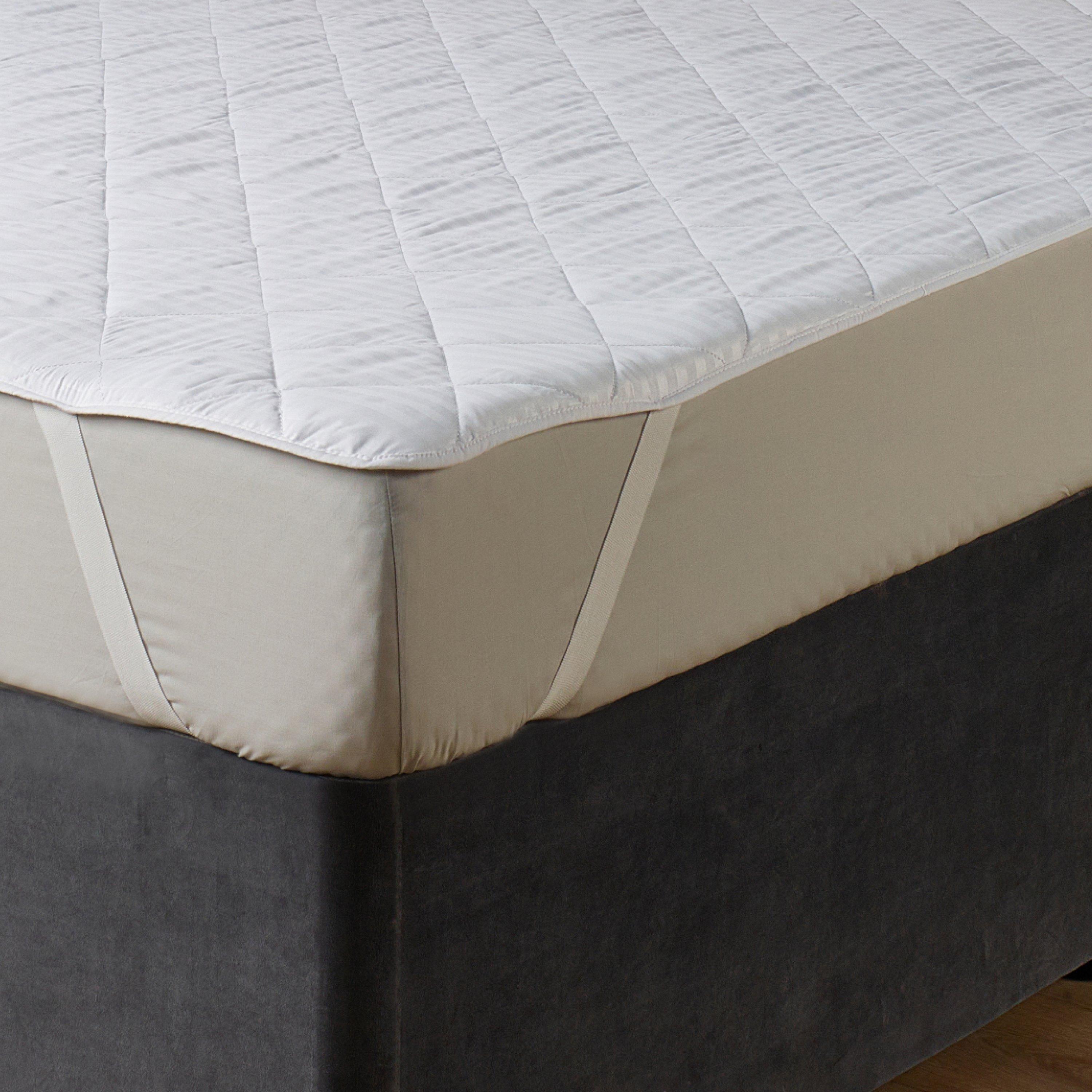 White - Downland - Hotel Collection Satin Stripe MattressTopper - 3