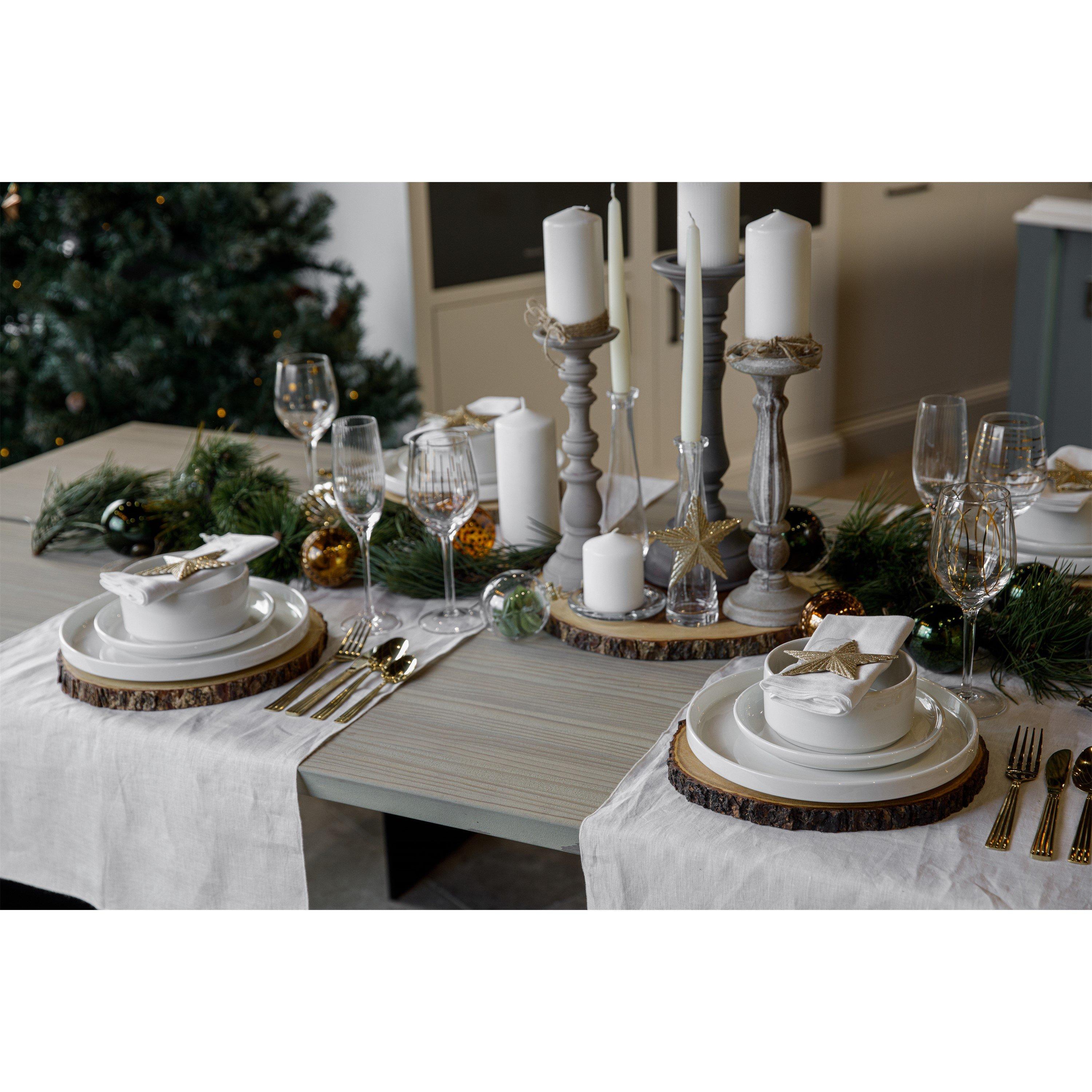 White - Mikasa - Mikasa Camberlie Porcelain 12-Piece Dinner Set - 3