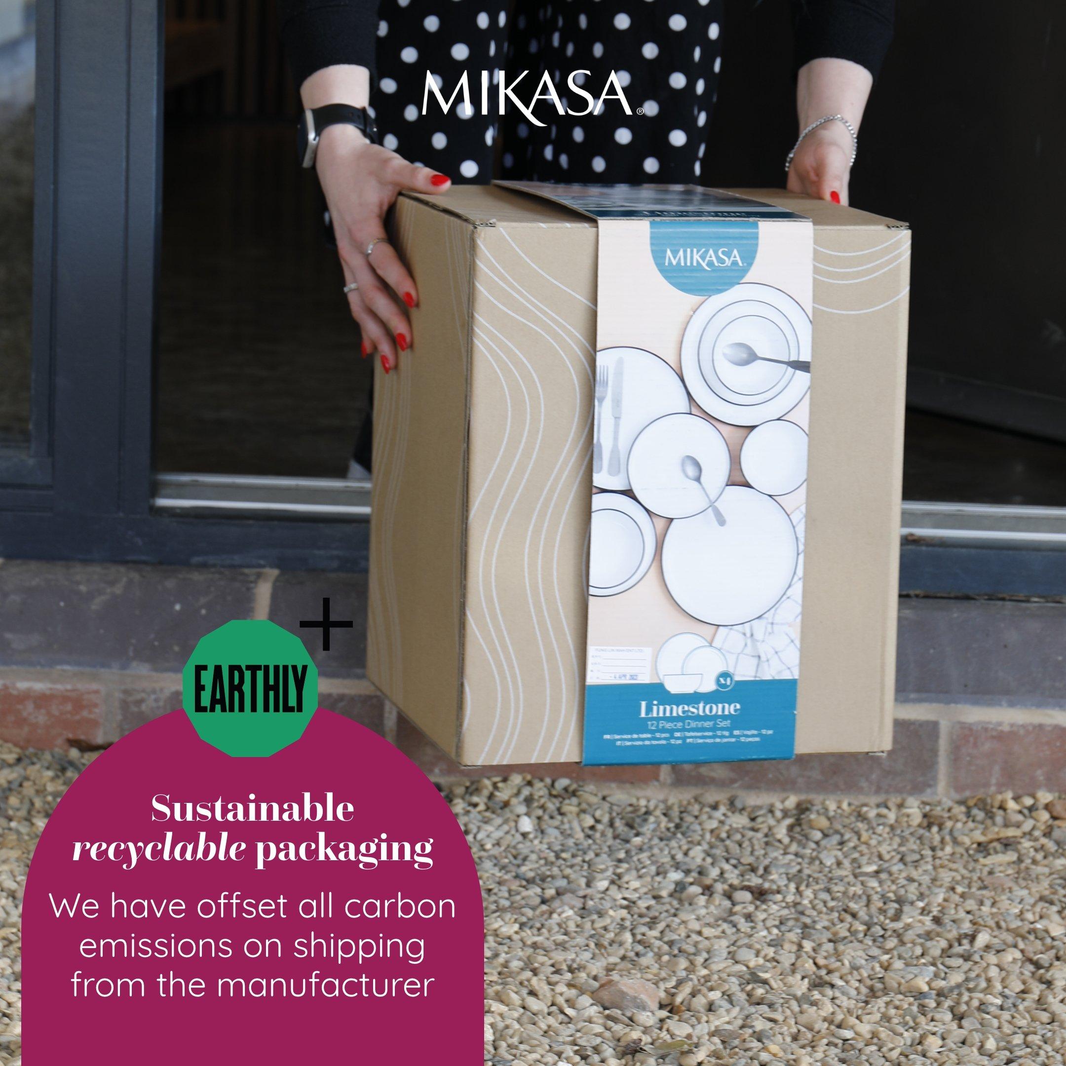 Black / White - Mikasa - Mikasa Luxe Deco China Mugs, Set of 4, 380ml - 7