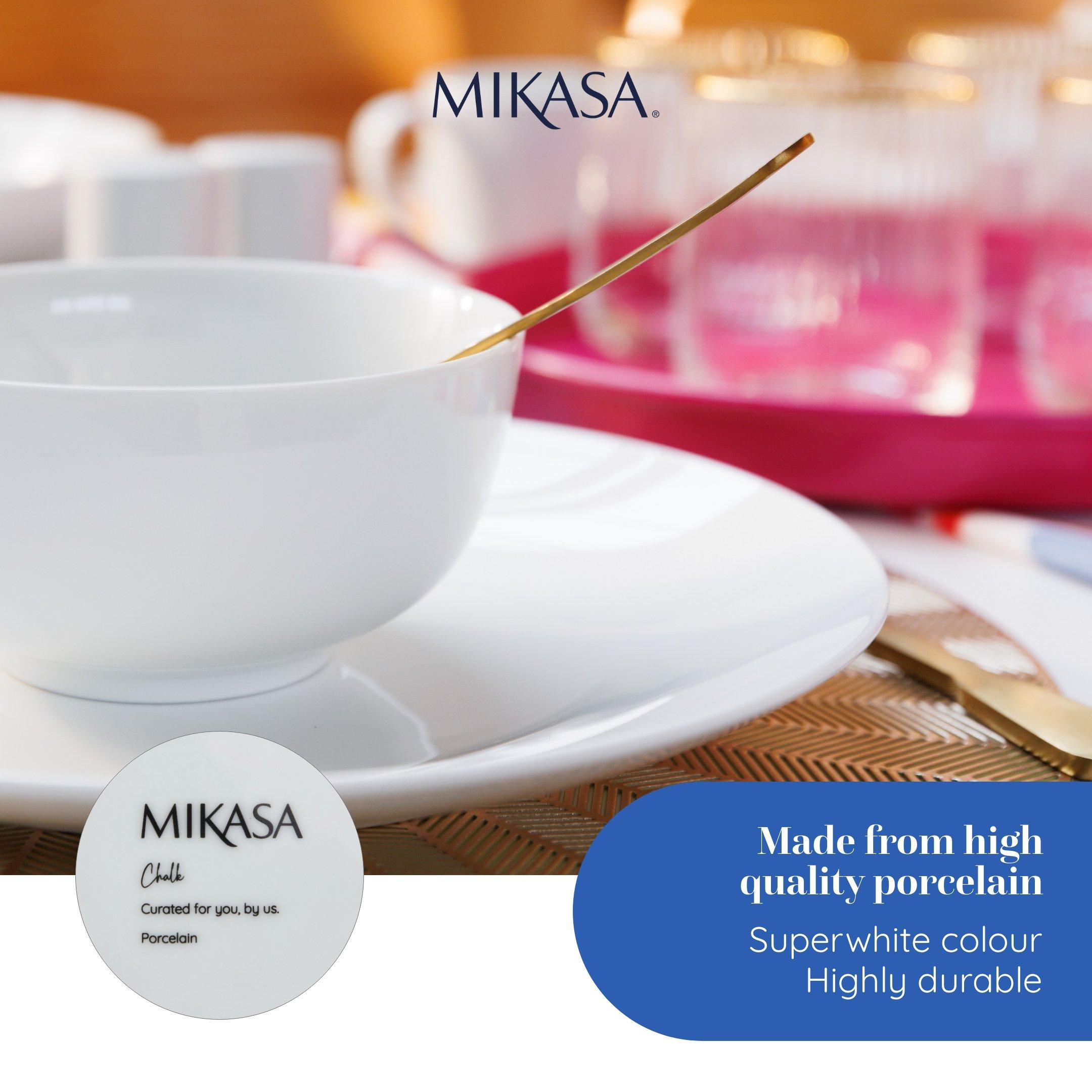 White - Mikasa - Mikasa Chalk Porcelain Cereal Bowls - 5