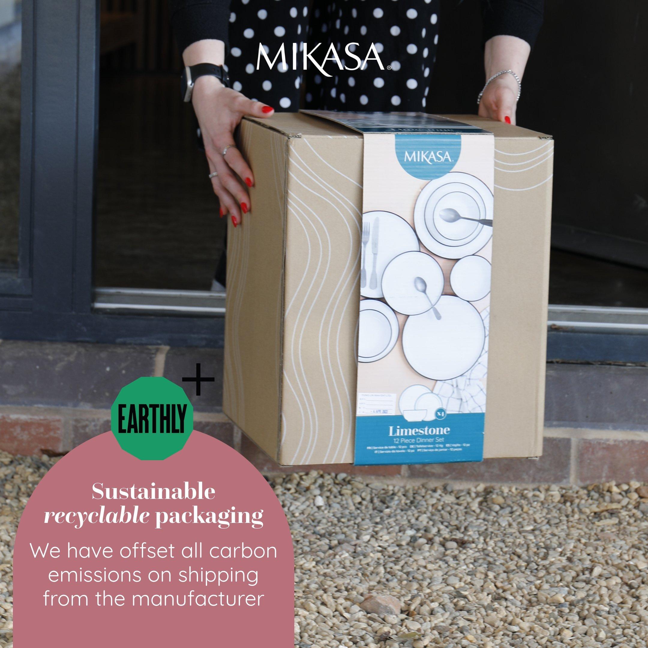 White - Mikasa - Mikasa Egret 12-Piece China Dinner Set, White - 7