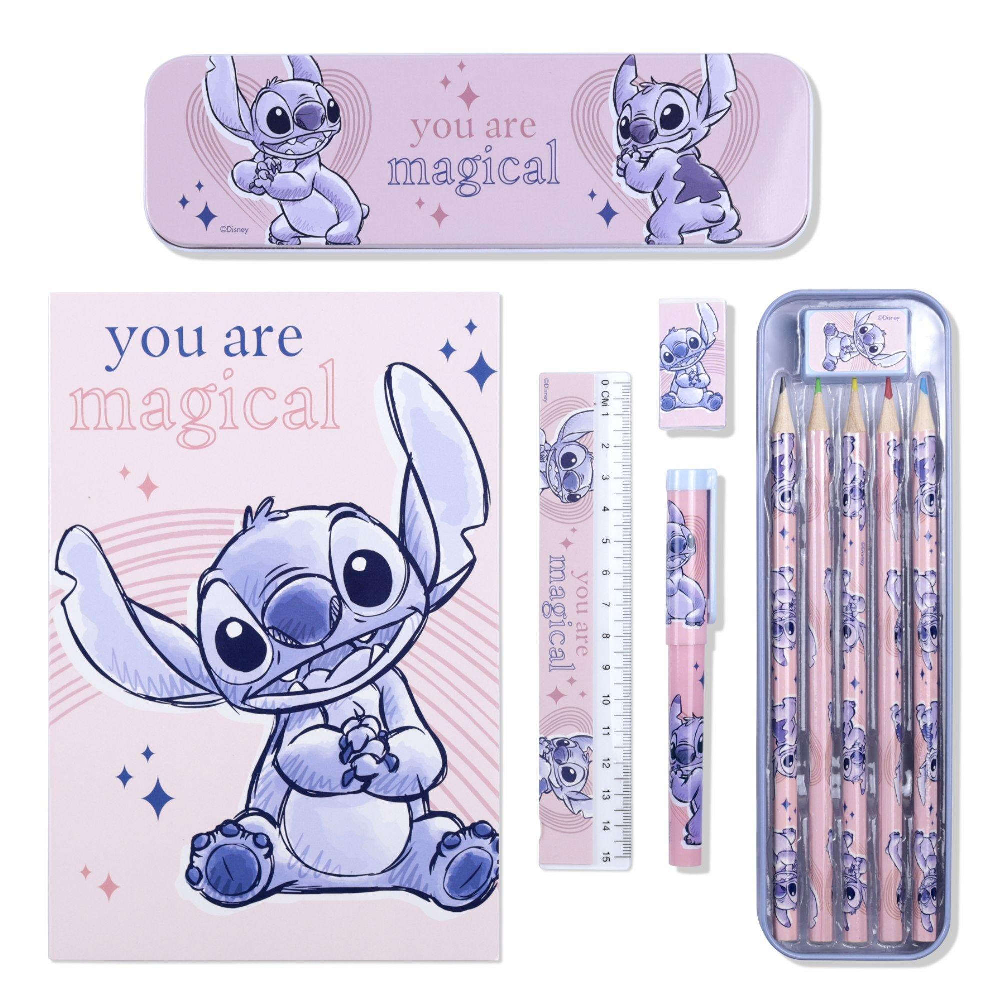 Pink - Disney Stitch - Stitch Stationery Set 11 Piece - 1