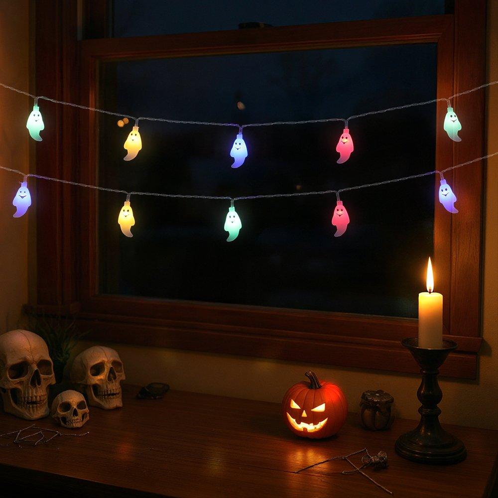 White - LIFE IDEAS - 20 LED Ghost String Lights for Decoration - 2