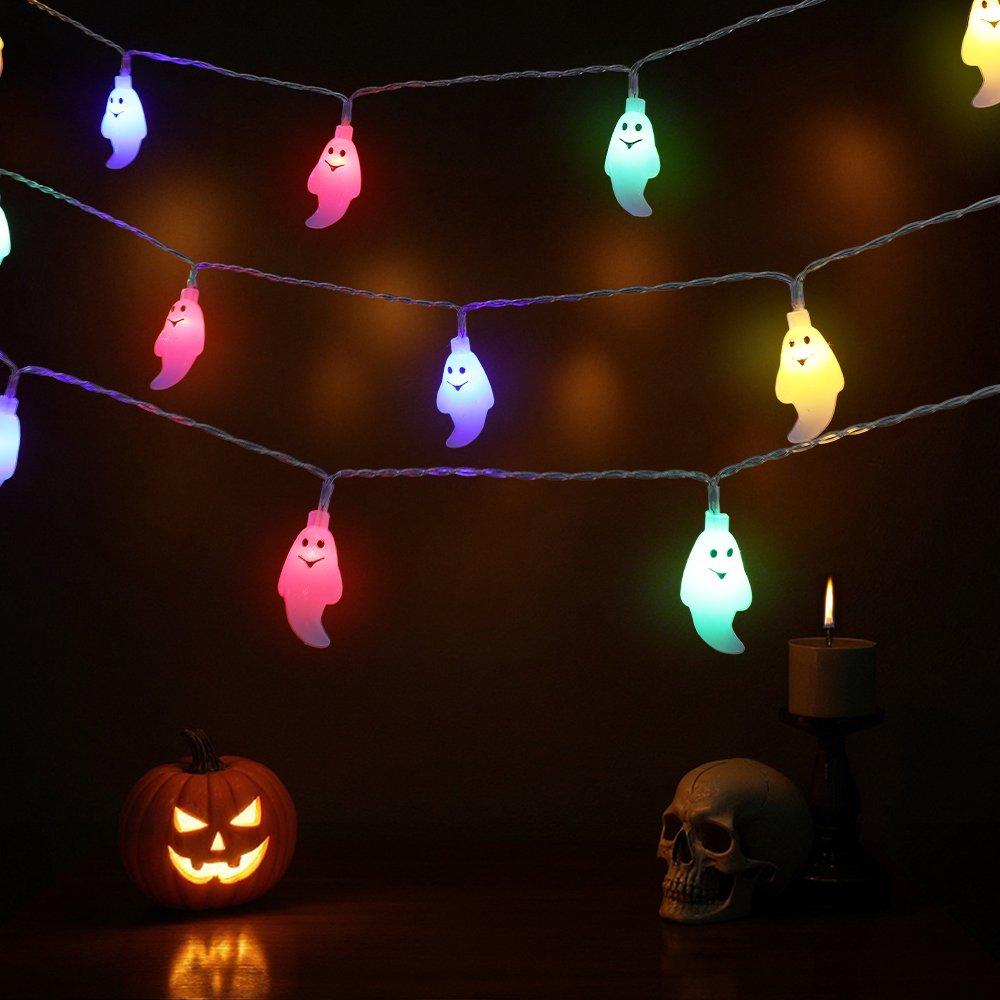 White - LIFE IDEAS - 20 LED Ghost String Lights for Decoration - 3