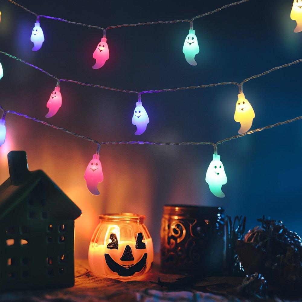 White - LIFE IDEAS - 20 LED Ghost String Lights for Decoration - 4