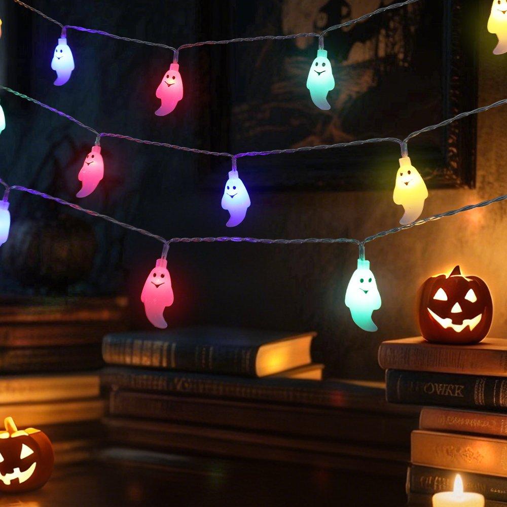 White - LIFE IDEAS - 20 LED Ghost String Lights for Decoration - 5