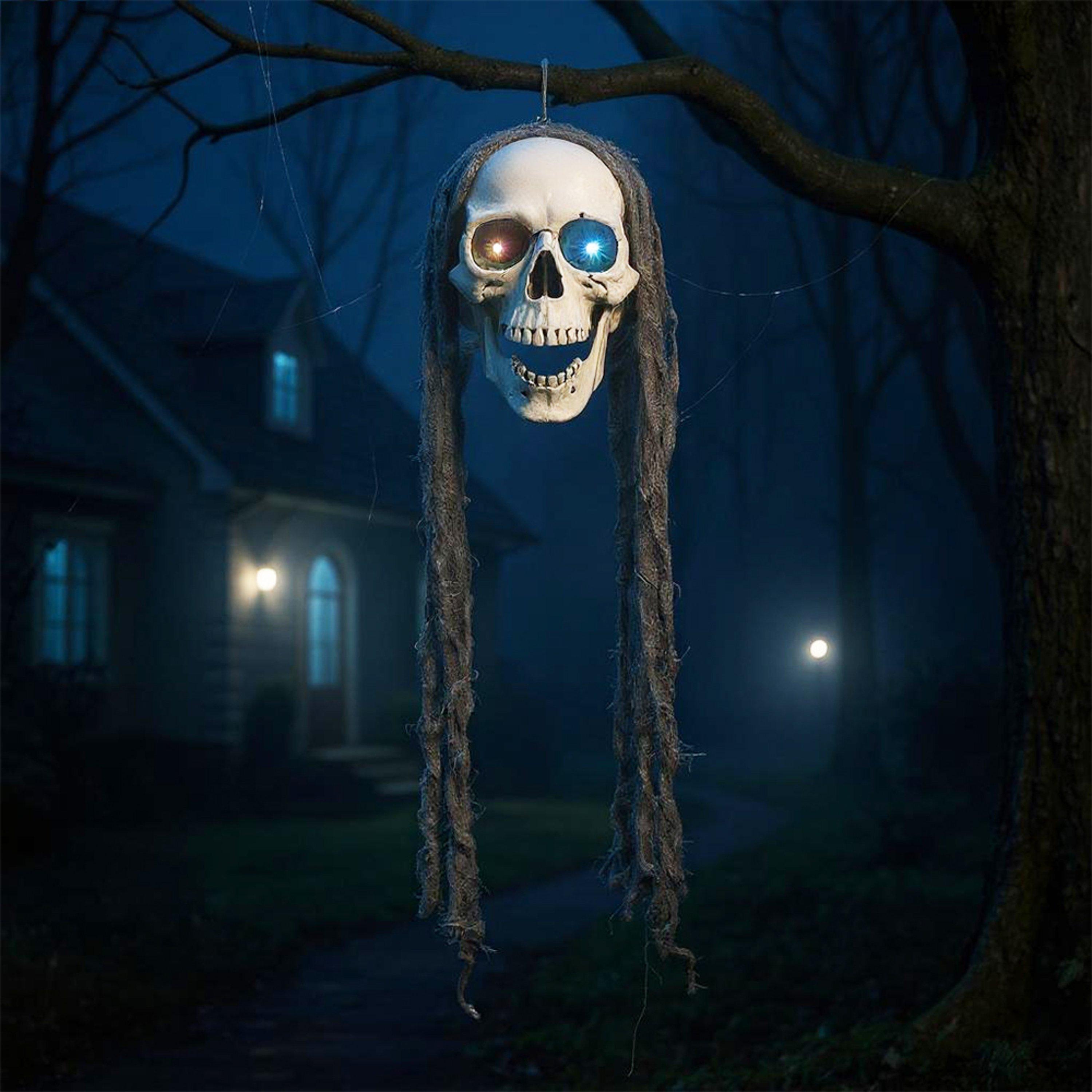 Greywhite - LIFE IDEAS - Halloween Hanging Skull with Glowing Eyes - 2
