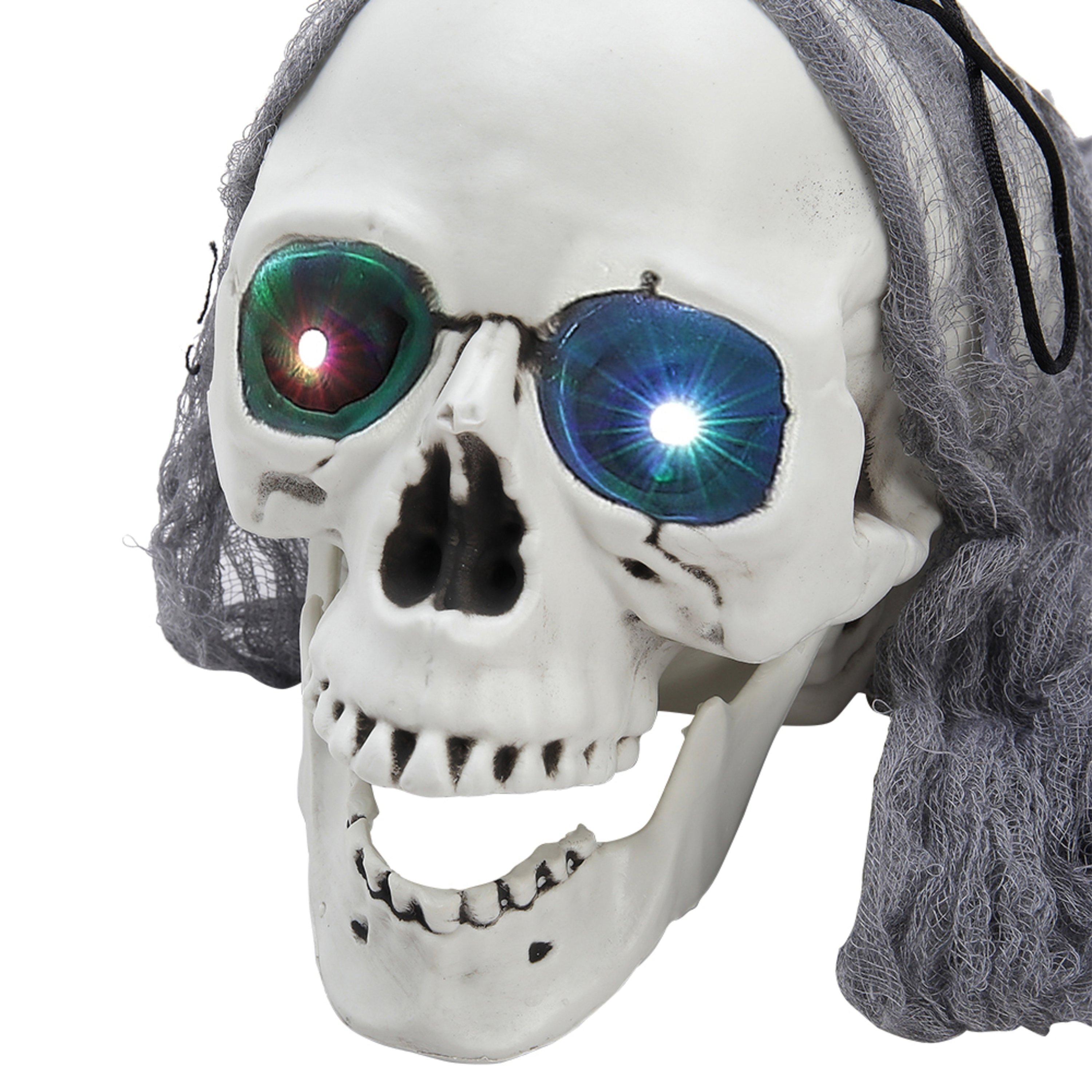 Greywhite - LIFE IDEAS - Halloween Hanging Skull with Glowing Eyes - 8