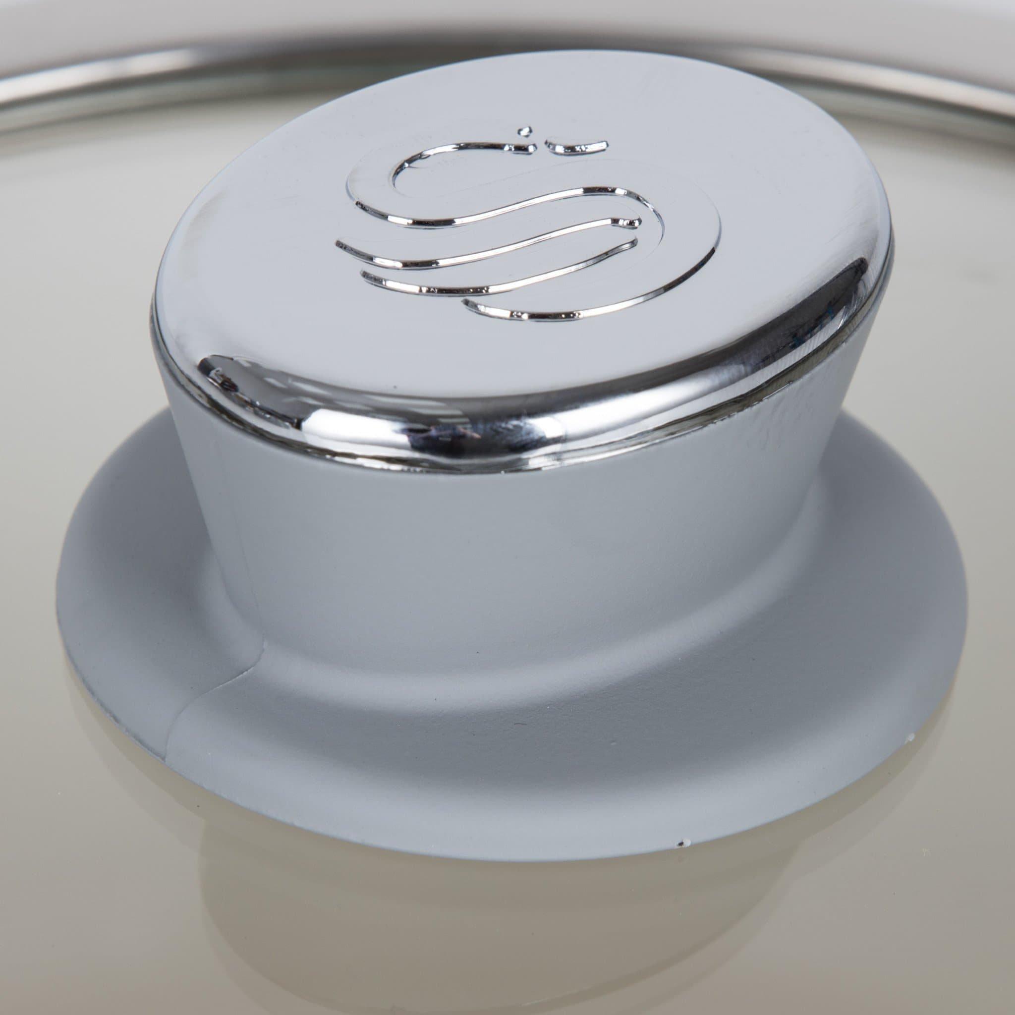 Grey - Swan - Retro 3 Piece Saucepan Set Grey - 7