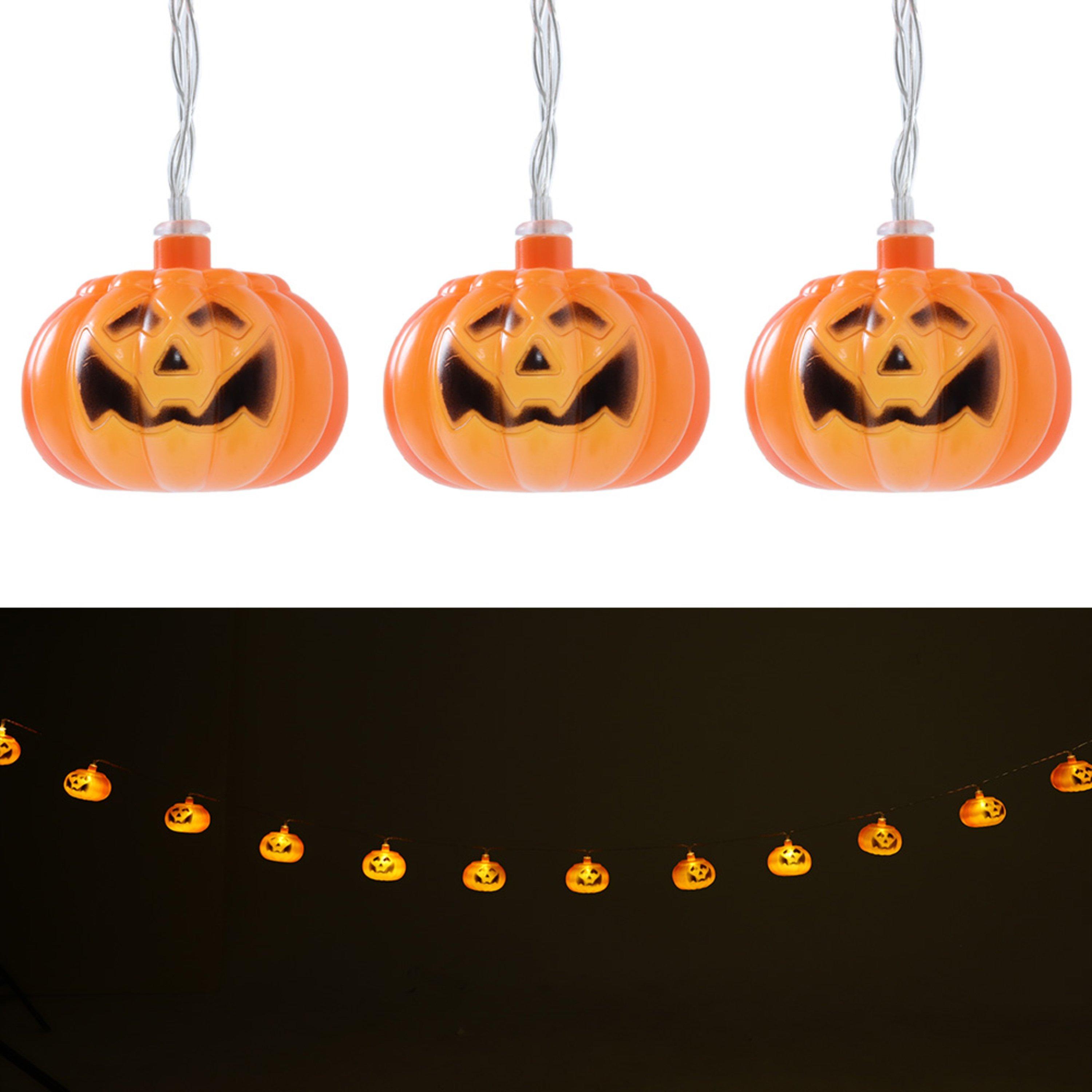 Orangewhite - LIFE IDEAS - Halloween Pumpkin LED String Lights - 1