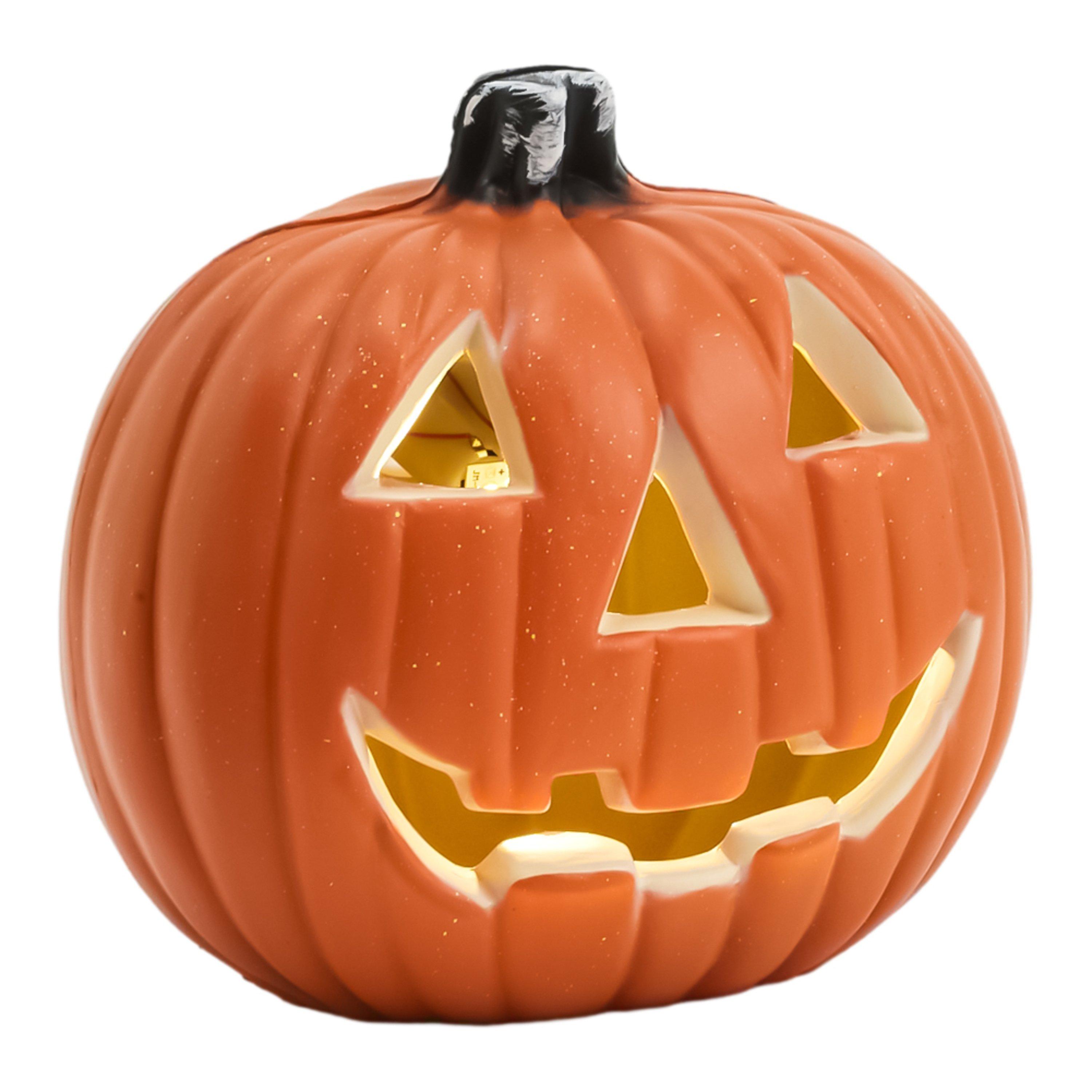 Orange - LIFE IDEAS - Halloween LED Pumpkin Lantern Battery Operated - 4