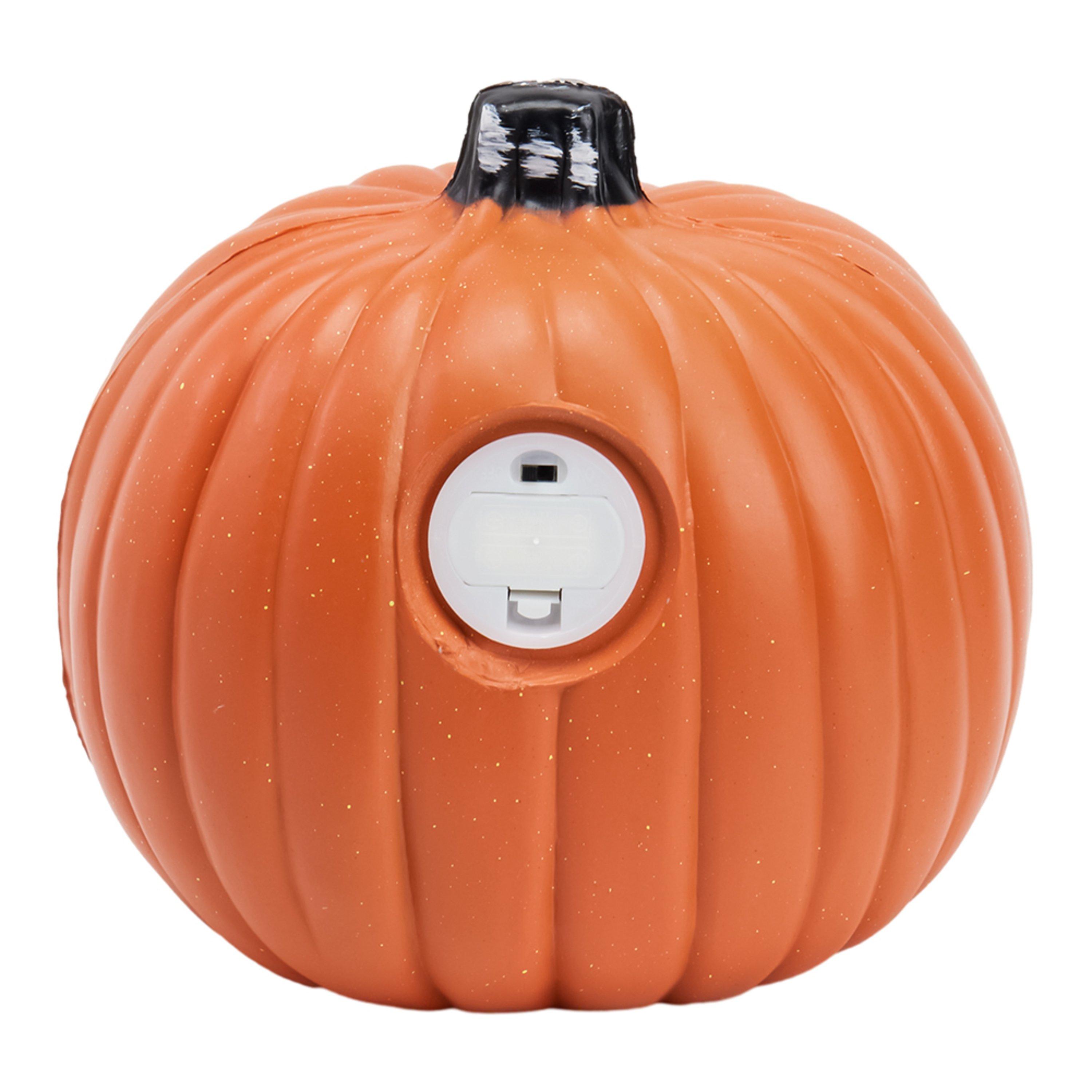 Orange - LIFE IDEAS - Halloween LED Pumpkin Lantern Battery Operated - 5