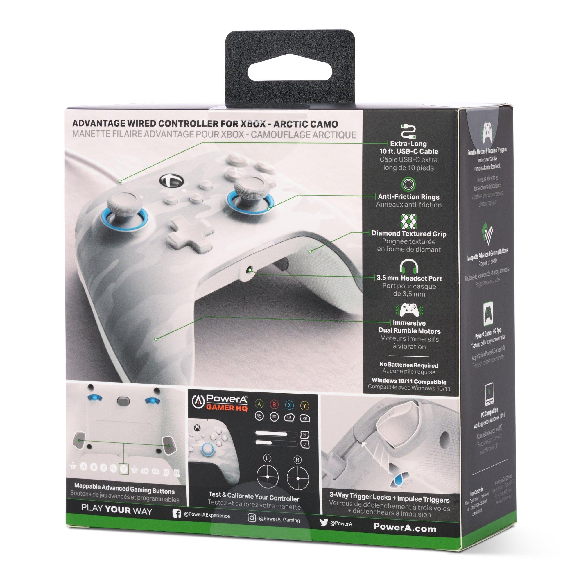 Arctic Camo - PowerA - Advantage Wired Controller for Xbox Series X|S - Arctic Camo - 11