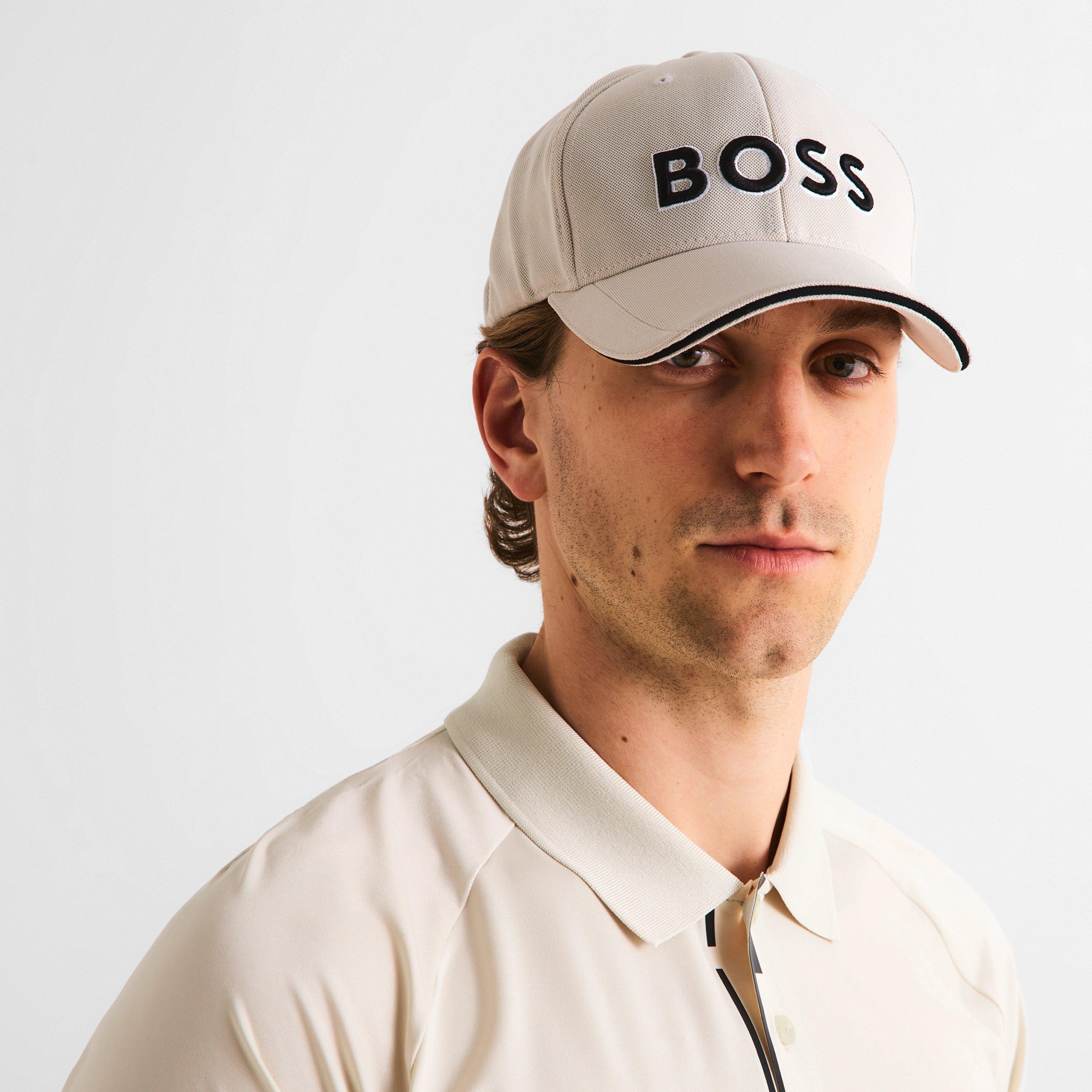 Åben Beige 284 - Boss - Mens BOSS Embroidered Logo Baseball Cap with Contrast Trim - 3