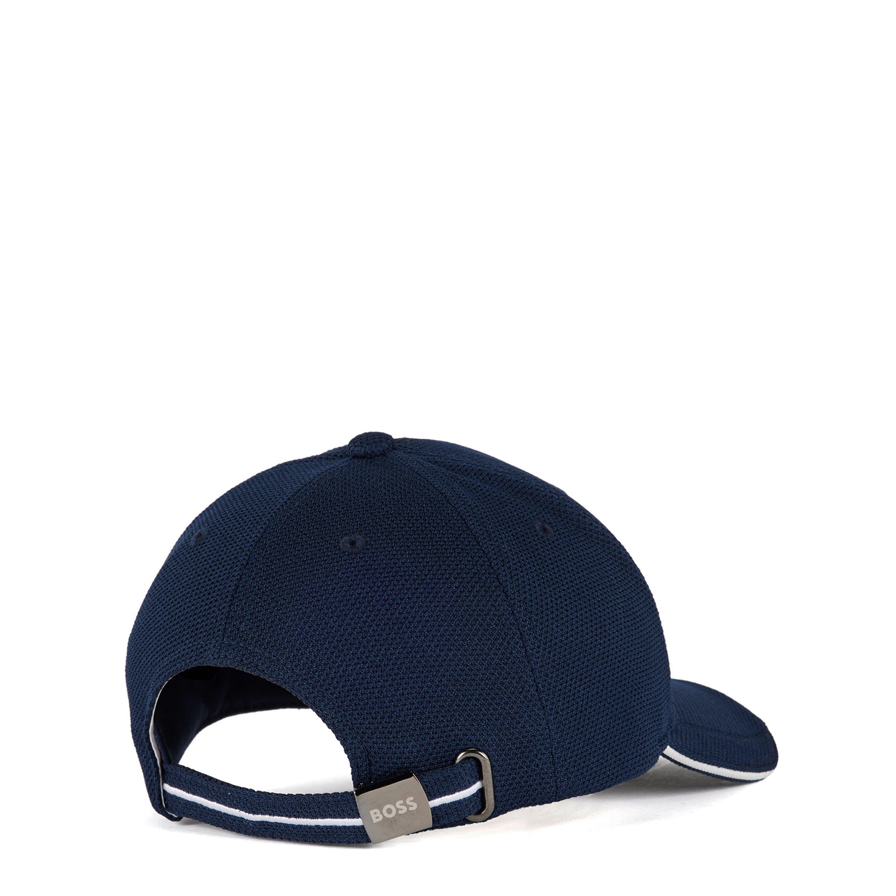 Navy 406 - Boss - Mens BOSS Embroidered Logo Baseball Cap with Contrast Trim - 4