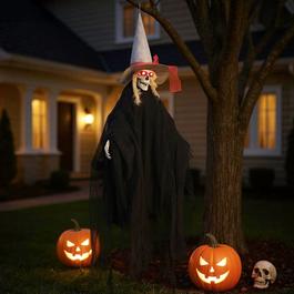 LIFE IDEAS Halloween Voice-Activated Hanging Witch