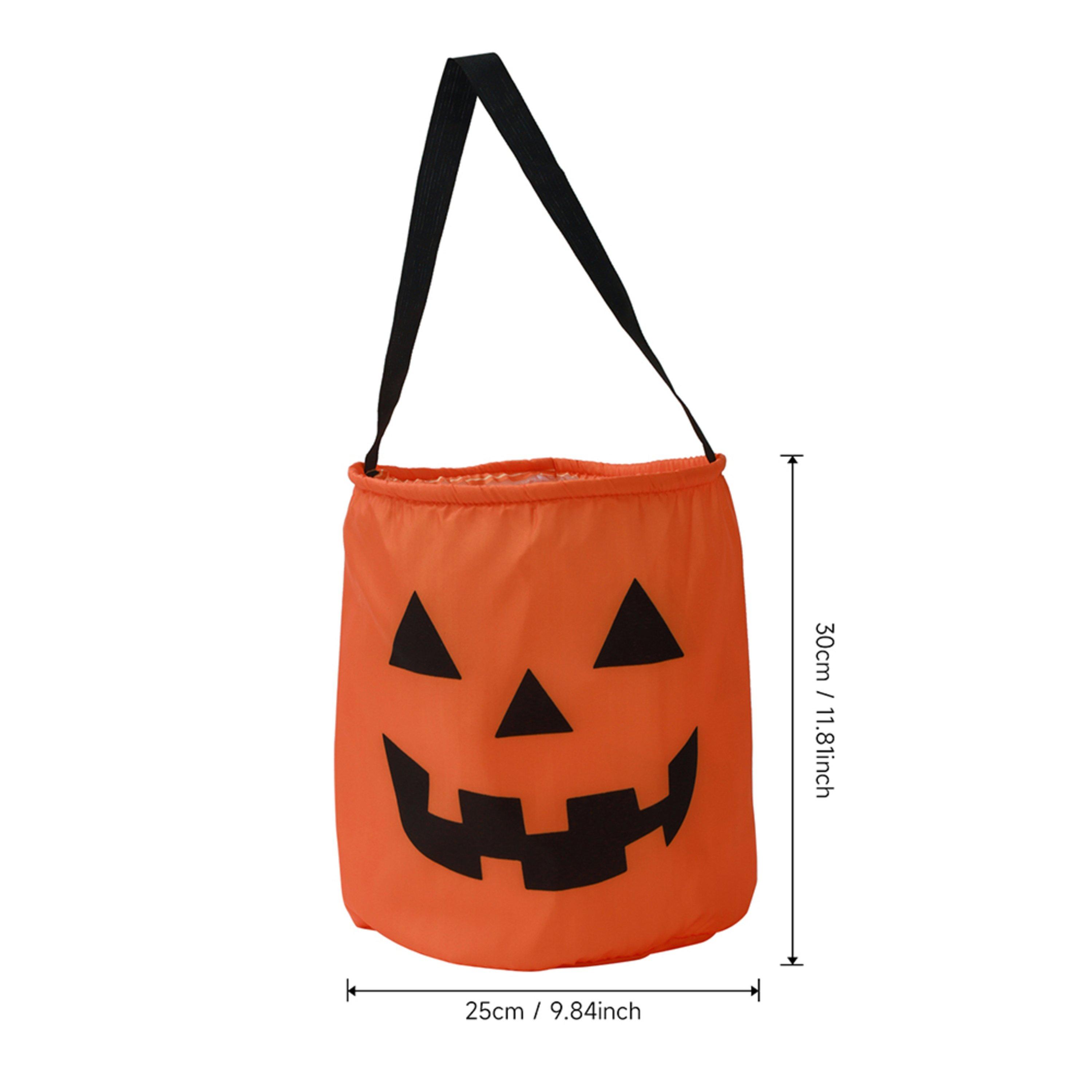 Orange - LIFE IDEAS - Halloween Pumpkin Trick or Treat Candy Bag - 10