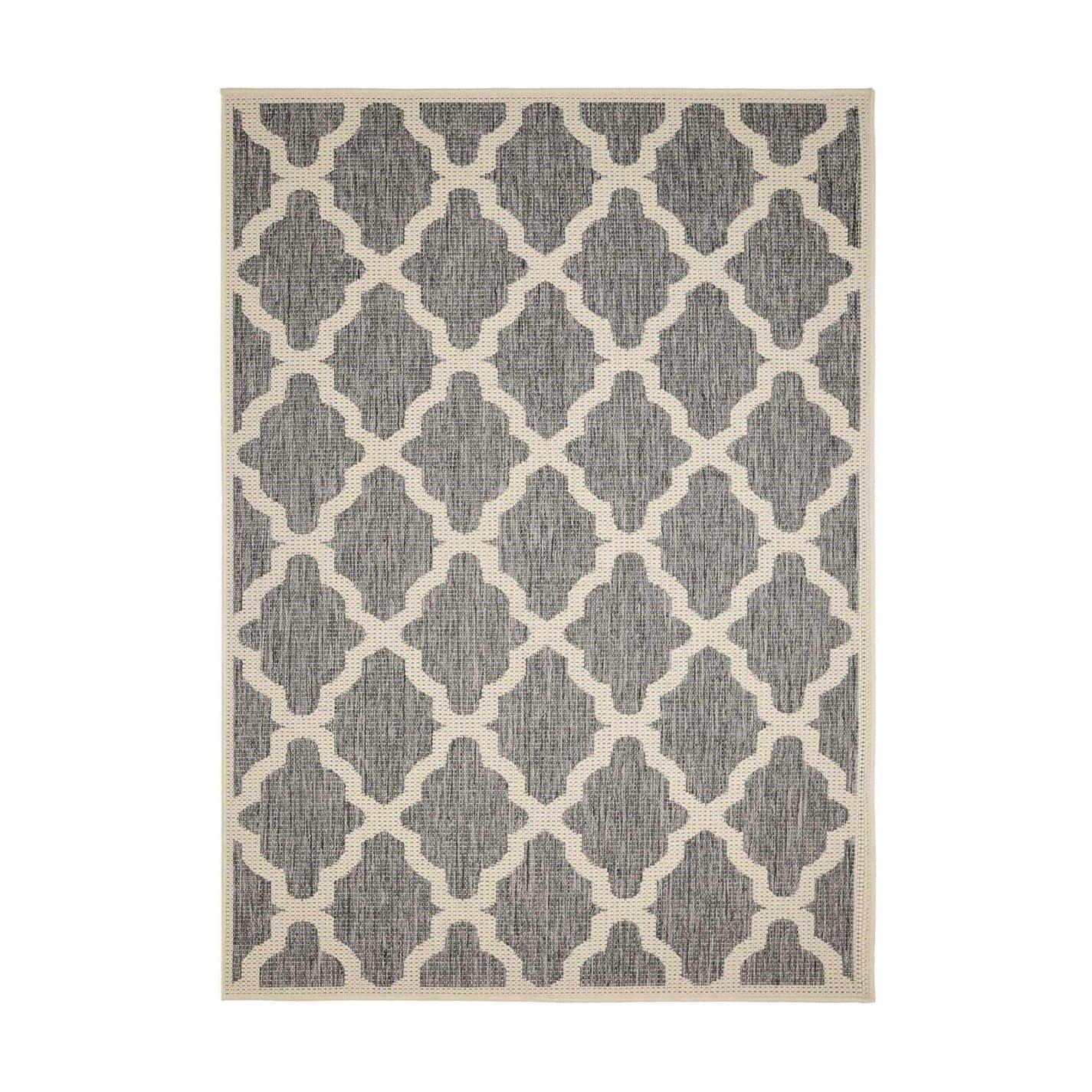 Grey - Homemaker - Trellis Gel Flatweave Rug Steel Grey - 2