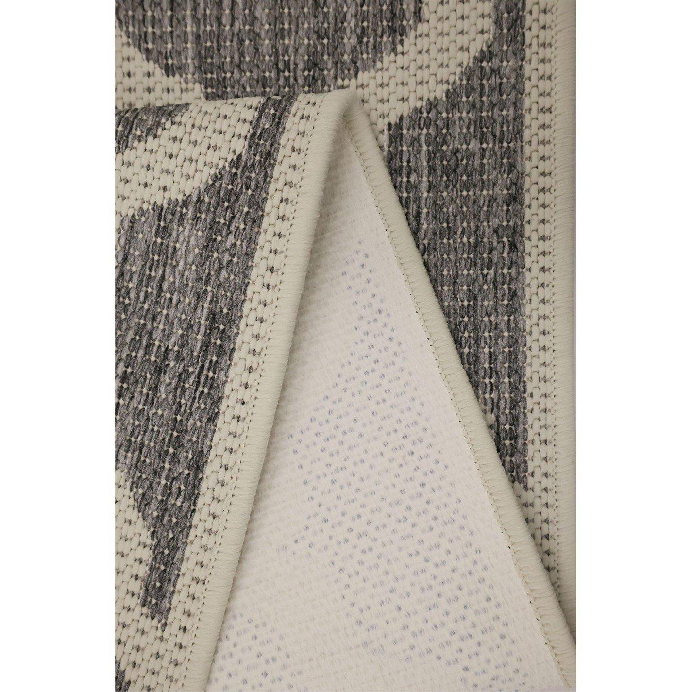 Grey - Homemaker - Trellis Gel Flatweave Rug Steel Grey - 3
