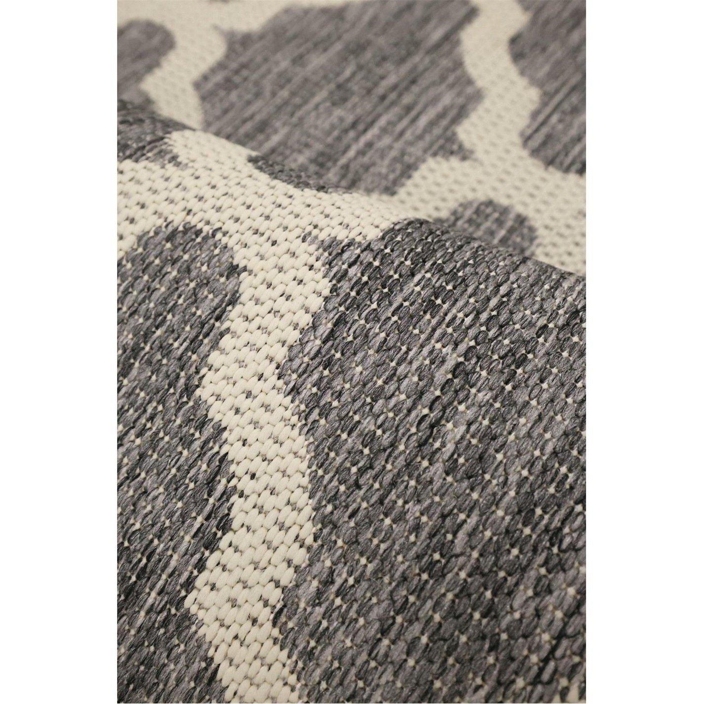 Grey - Homemaker - Trellis Gel Flatweave Rug Steel Grey - 4