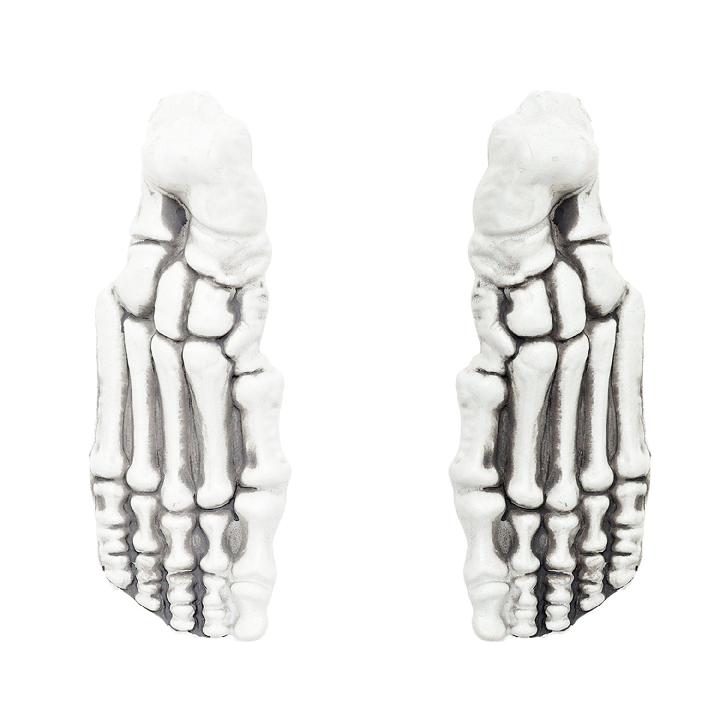 White - LIFE IDEAS - Realistic Skull and Bone Skeleton Decoration Kit - 8