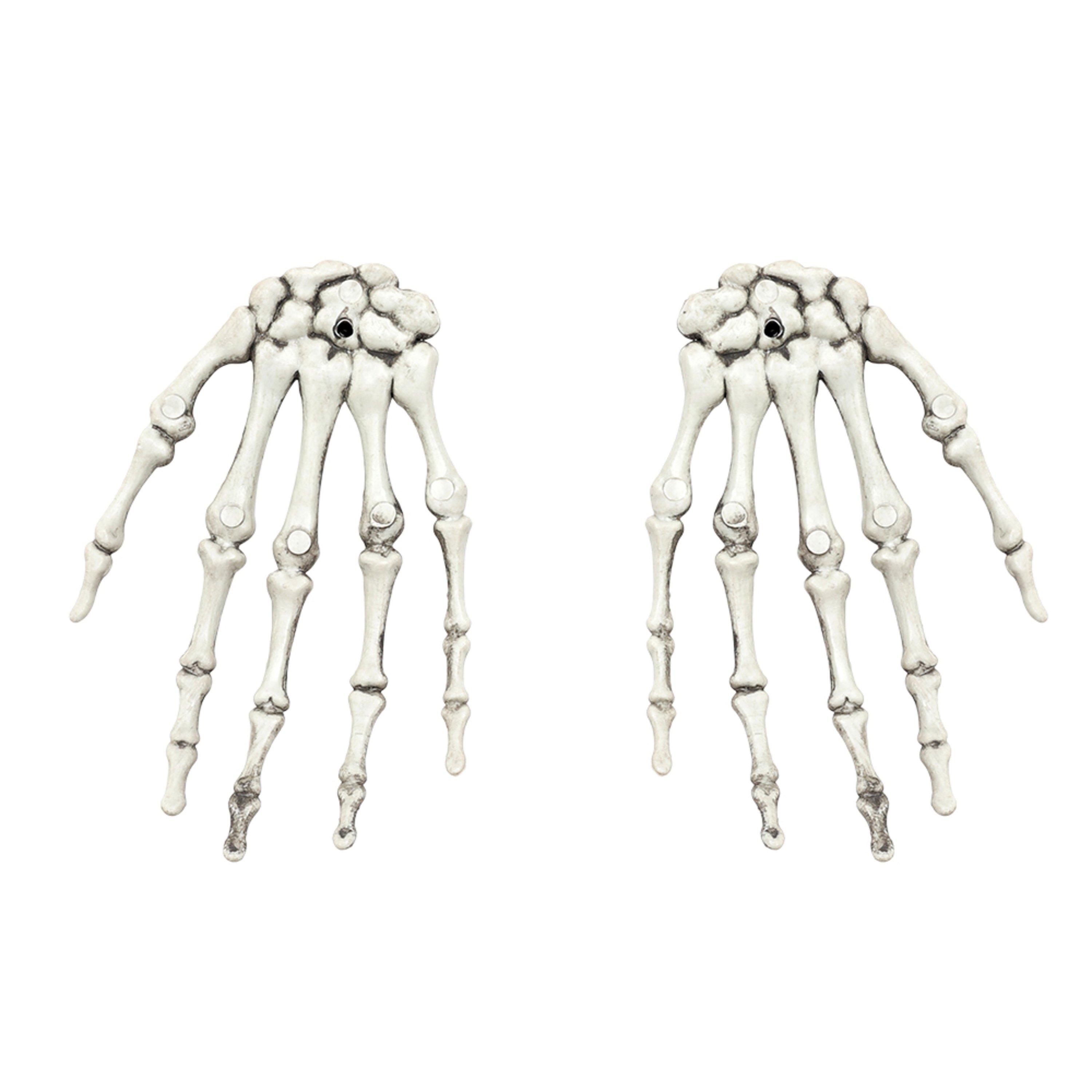 White - LIFE IDEAS - Realistic Skull and Bone Skeleton Decoration Kit - 9