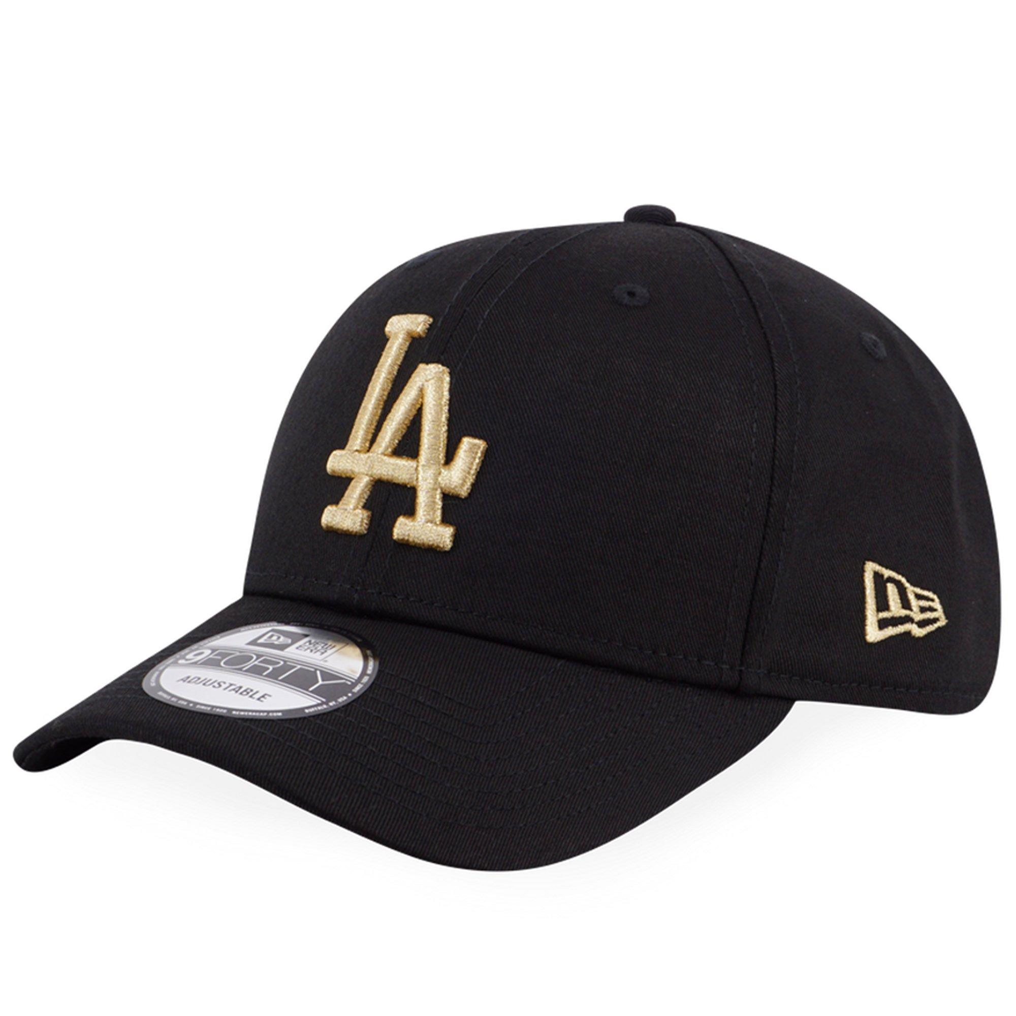 Black/Gold - New Era - 9FORTY Basic MLB LA Dodgers Cap - 1