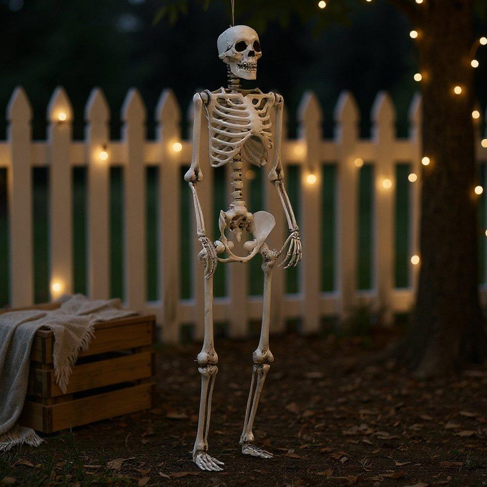 Distressed Whit - LIFE IDEAS - Realistic Skeleton Prop Decoration Posable Joints - 2